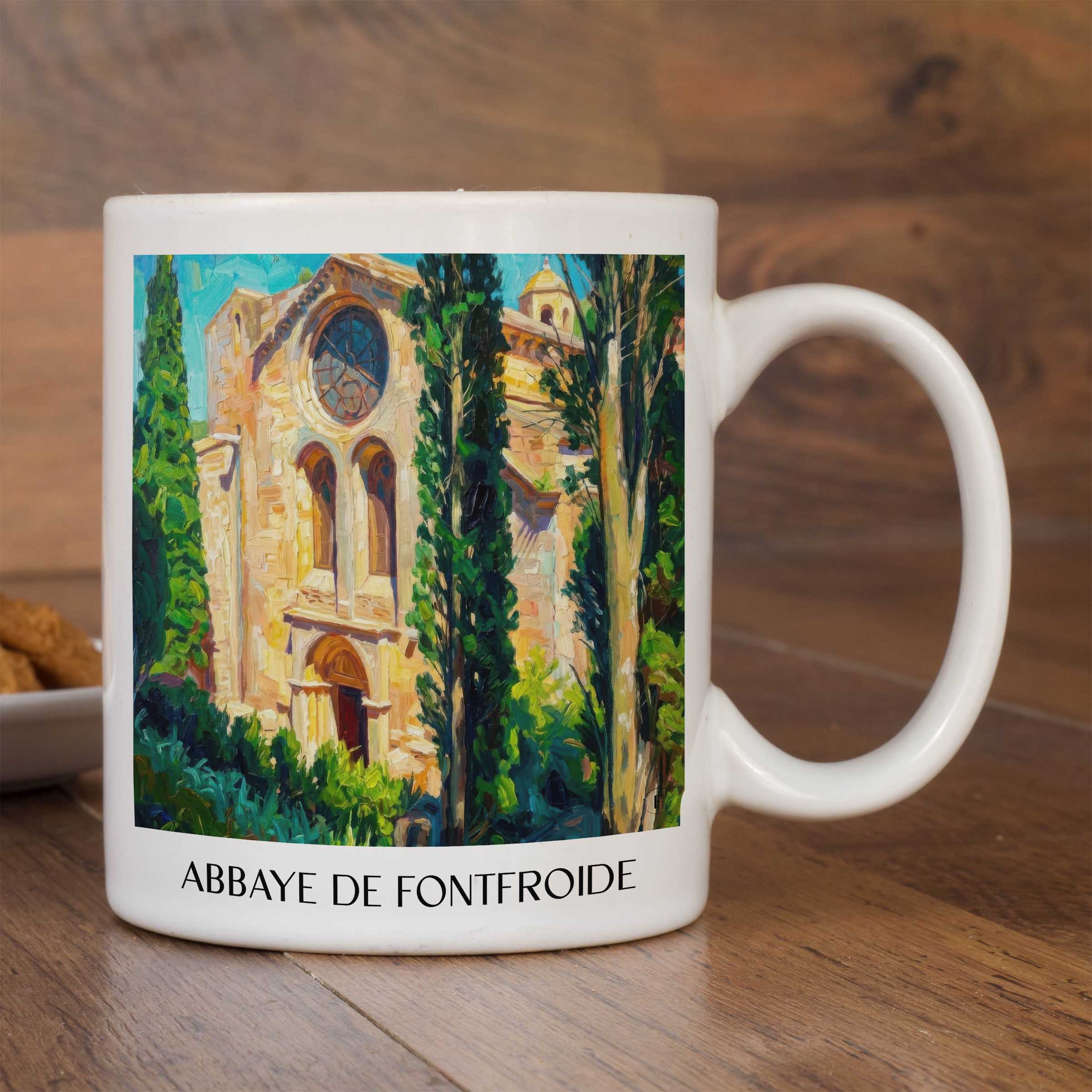 abbaye-de-fontfroide-corbières-frankreich-kaffeebecher-oil-painting-oelgemaelde