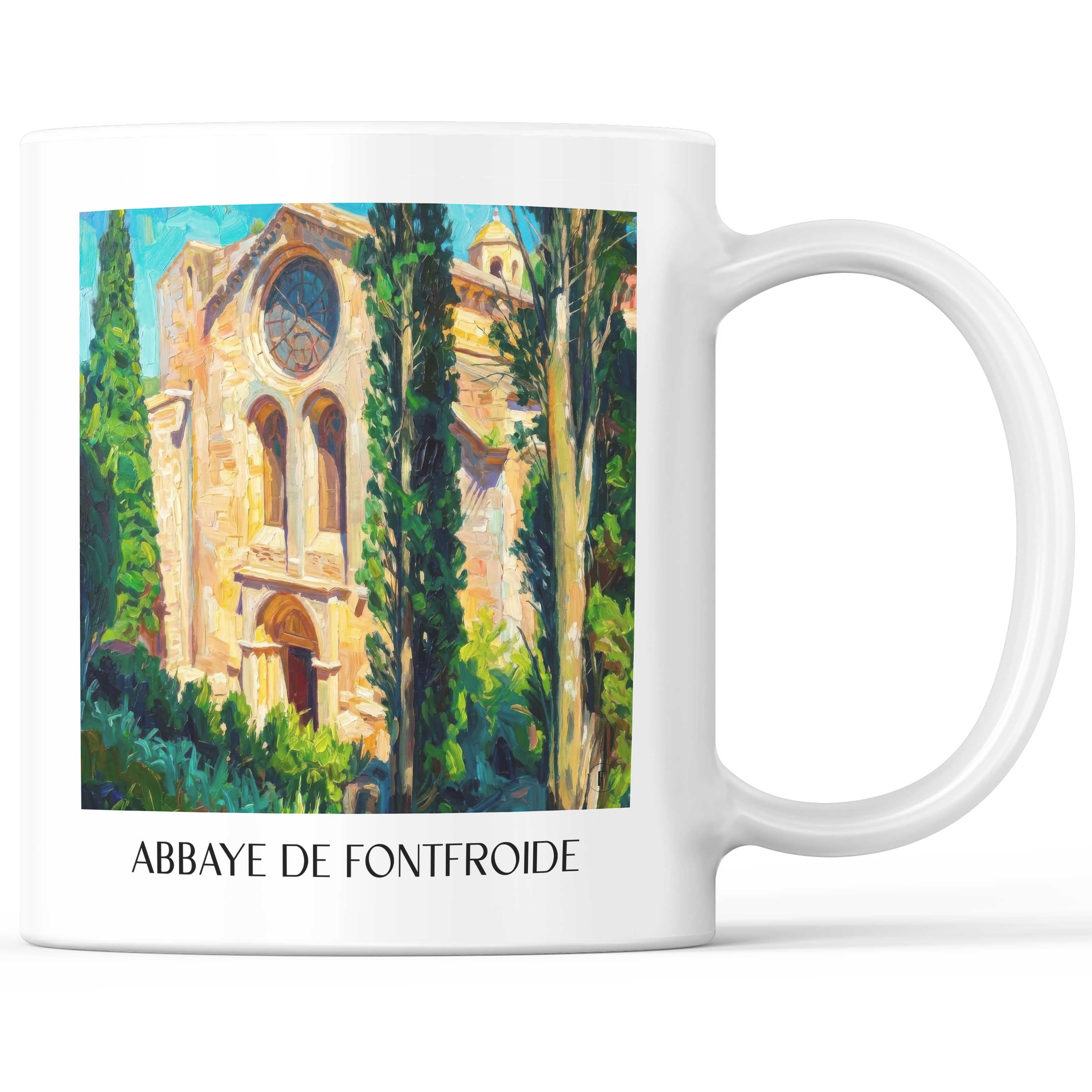 abbaye-de-fontfroide-corbières-frankreich-kaffeebecher-oil-painting-oelgemaelde