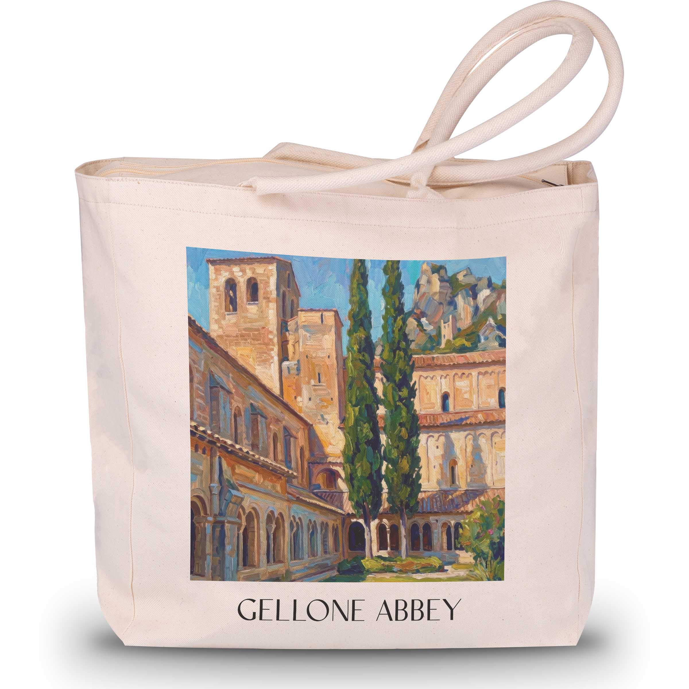 Abbaye de Gellone Shopping Tasche - Saint-Guilhem-le-Désert - Frankreich Tote Bag - Einkaufstasche im Ölgemälde Stil - favplace