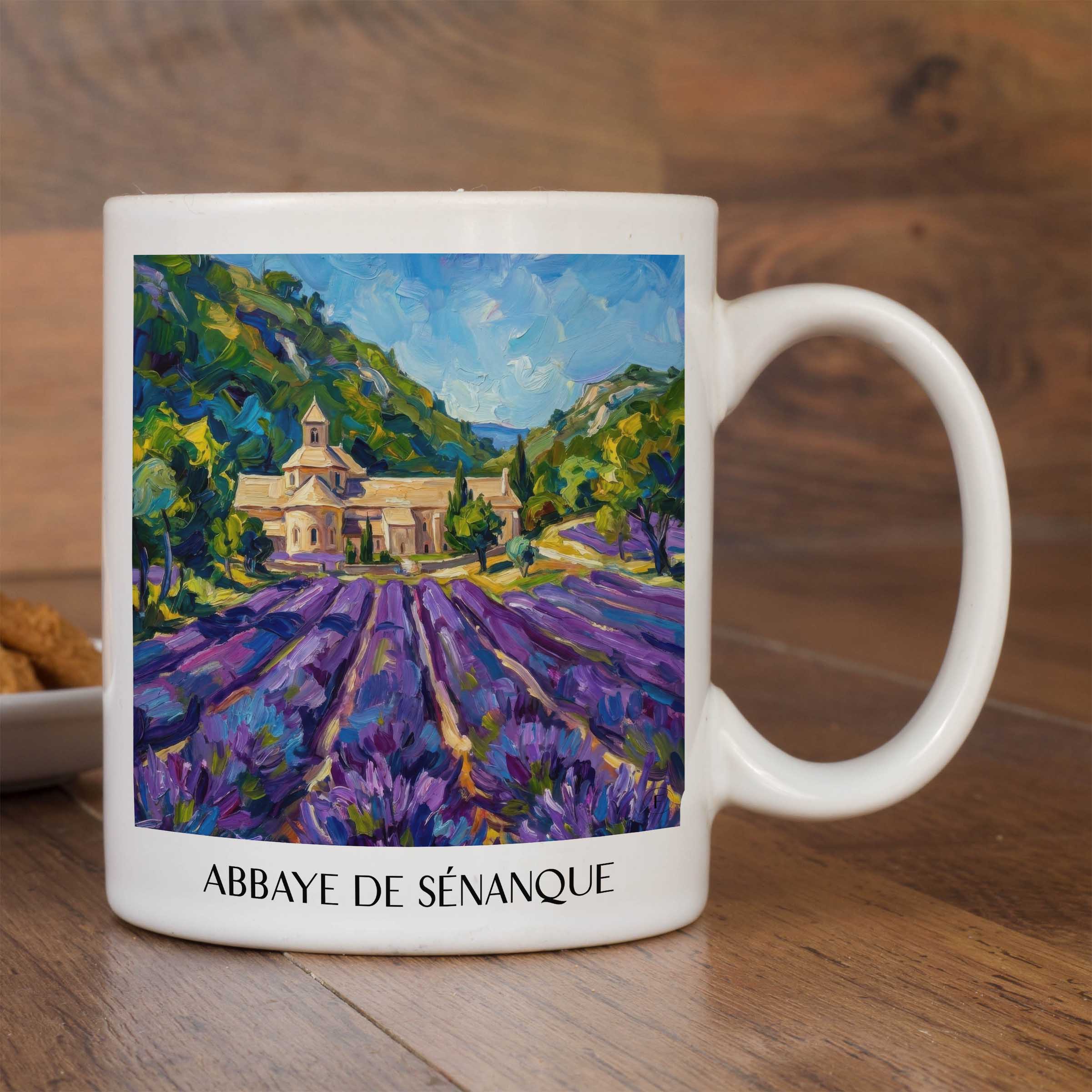 abbaye-de-sénanque-gordes-frankreich-kaffeebecher-oil-painting-oelgemaelde