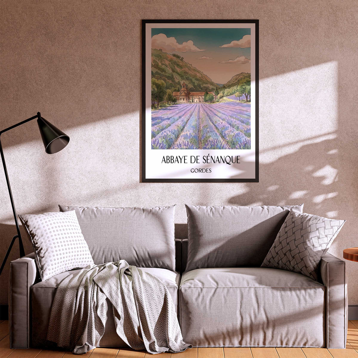 abbaye-de-sénanque-gordes-frankreich-poster-aquarell