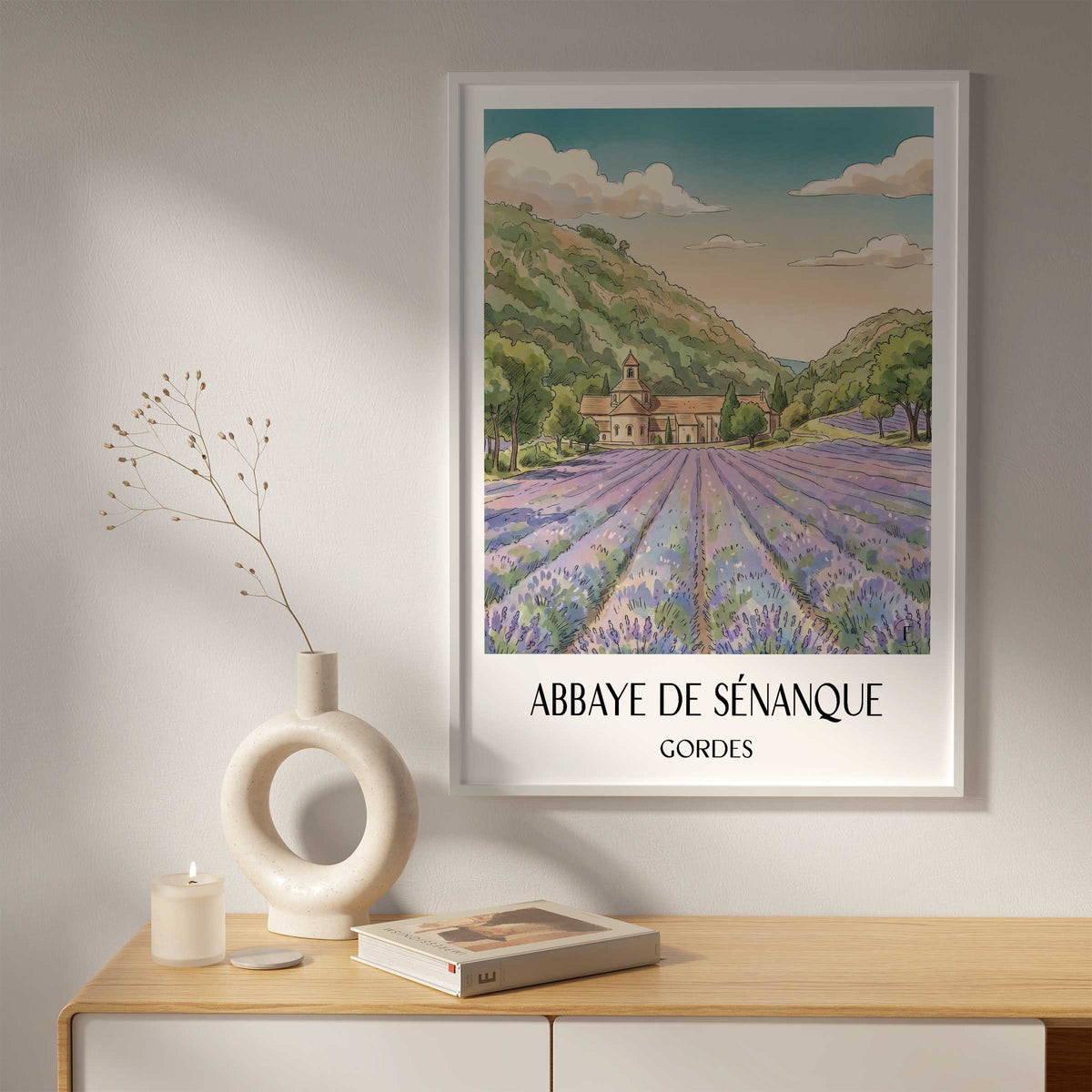 abbaye-de-sénanque-gordes-frankreich-poster-aquarell