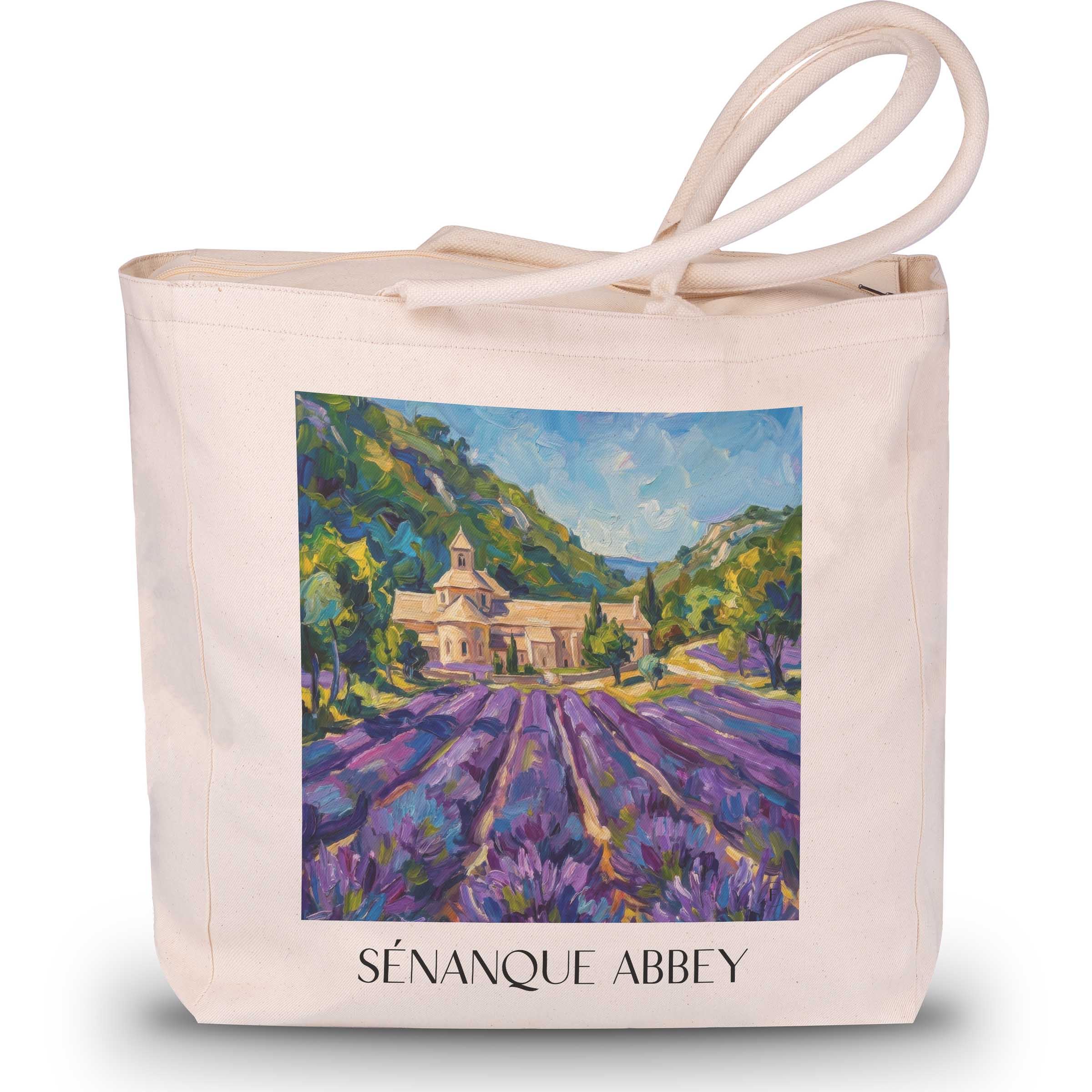 Abbaye de Sénanque Shopping Tasche - Gordes - Frankreich Tote Bag - Einkaufstasche im Ölgemälde Stil - favplace