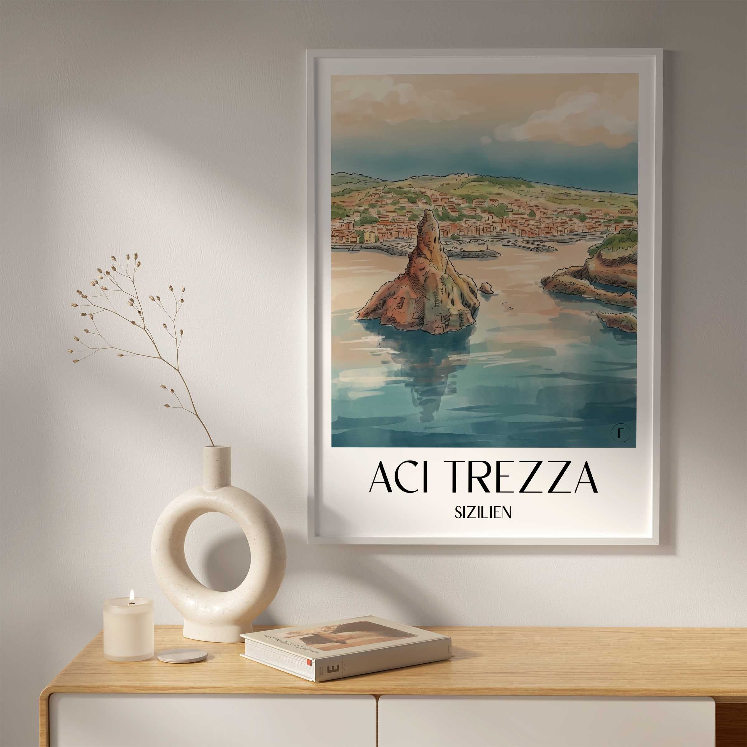 aci-trezza-sizilien-italien-poster-aquarell