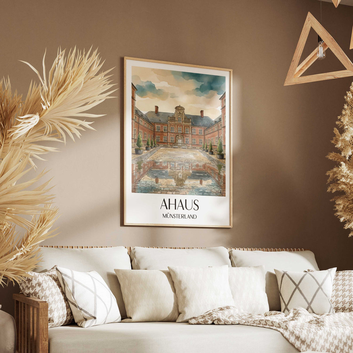 ahaus-münsterland-deutschland-poster-aquarell