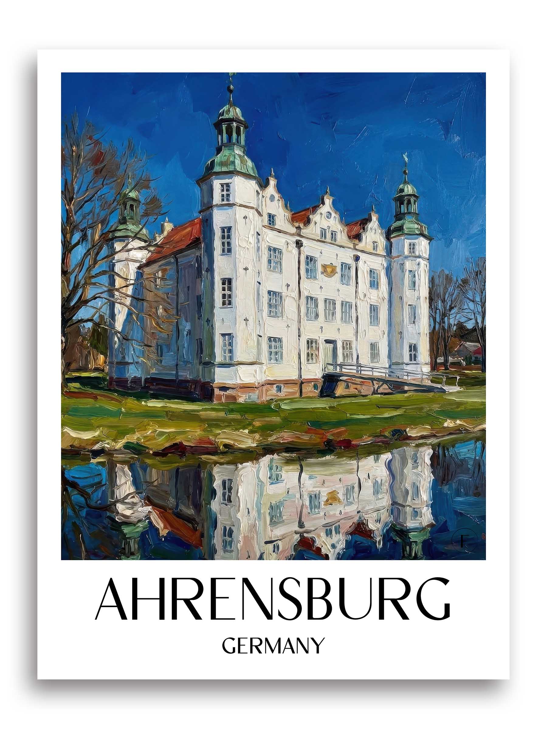 Ahrensburg Poster - Schleswig-Holstein - Deutschland Kunstdruck - Ölgemälde von A4 bis A1 - favplace