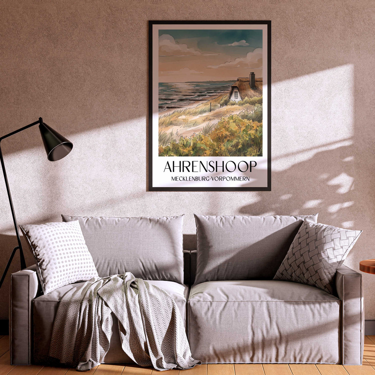 ahrenshoop-mecklenburg-vorpommern-deutschland-poster-aquarell