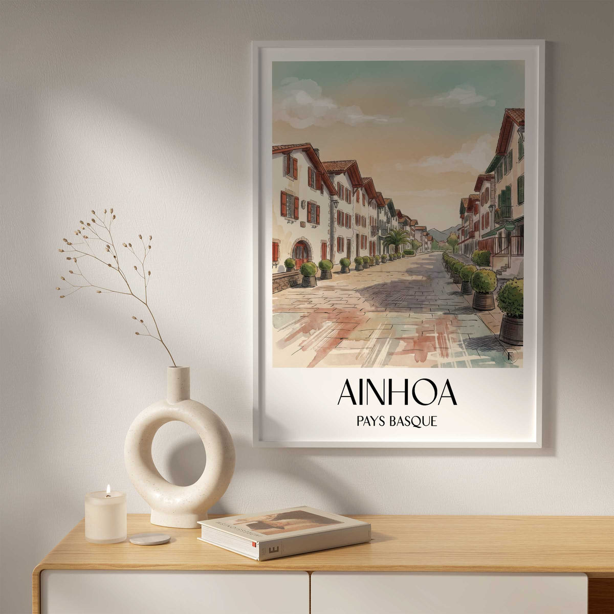 ainhoa-pays-basque-frankreich-poster-aquarell
