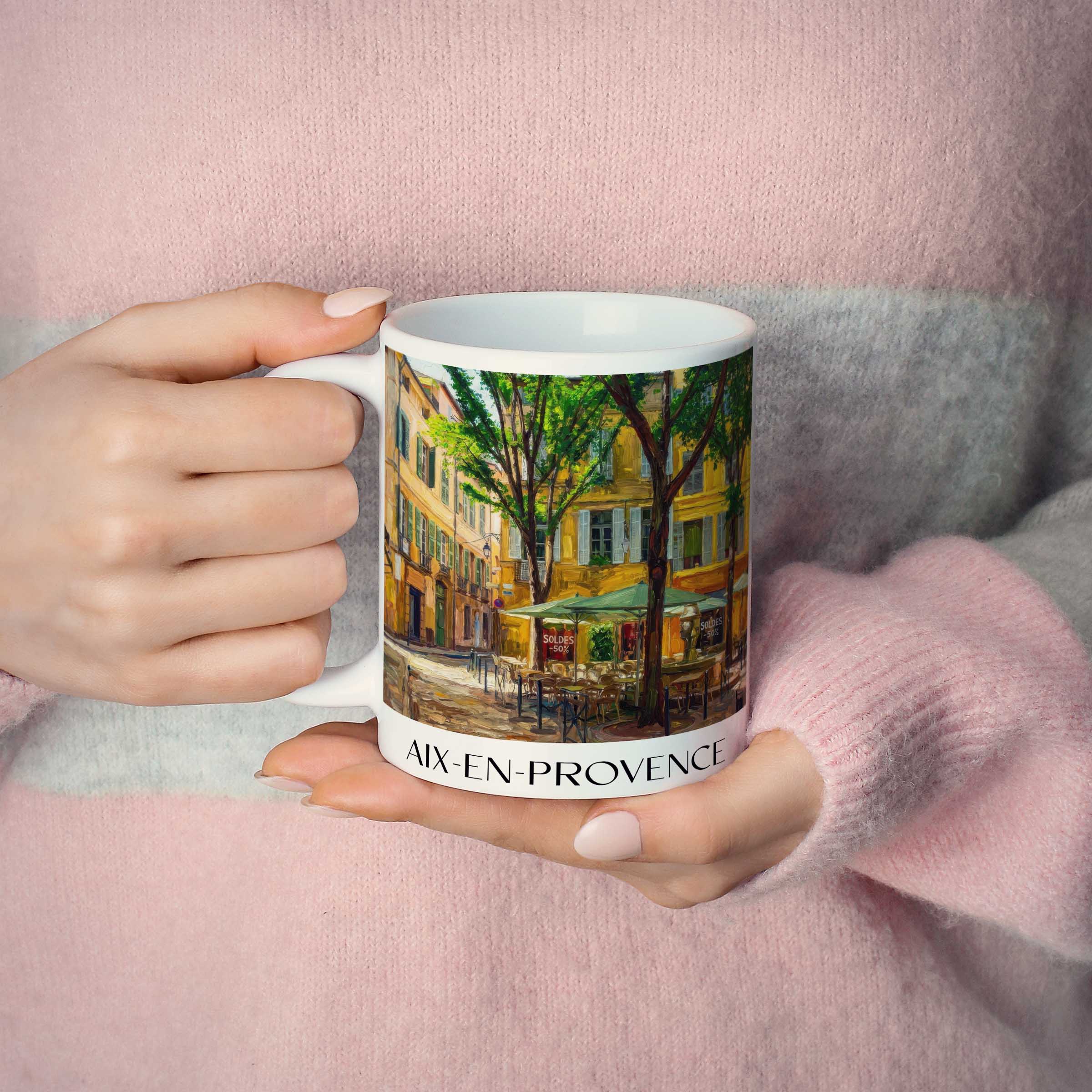 aix-en-provence-provence-frankreich-kaffeebecher-oil-painting-oelgemaelde