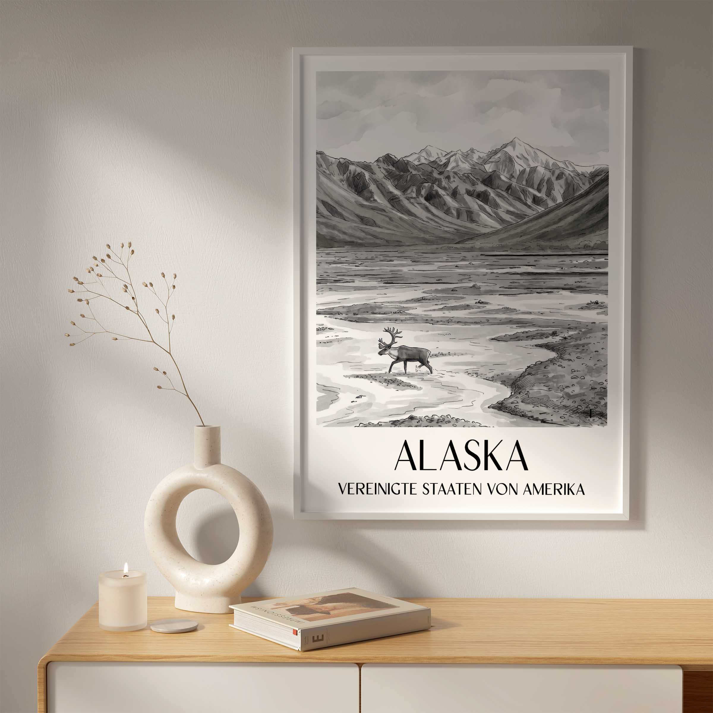 alaska-vereinigte-staaten-von-amerika-poster-aquarell-schwarz-weiss