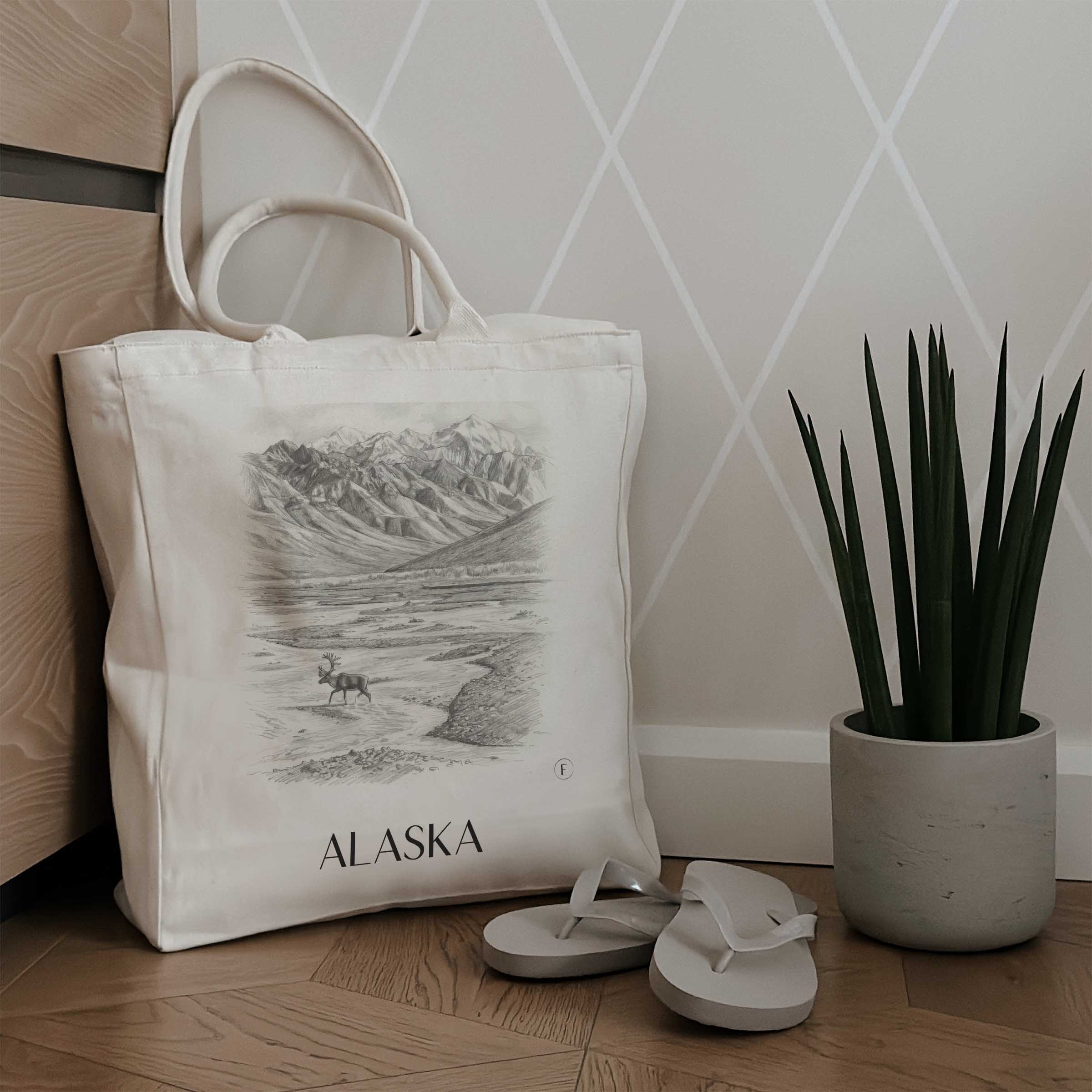 alaska-vereinigte-staaten-von-amerika-einkaufstasche-bleistift-zeichnung-drawing