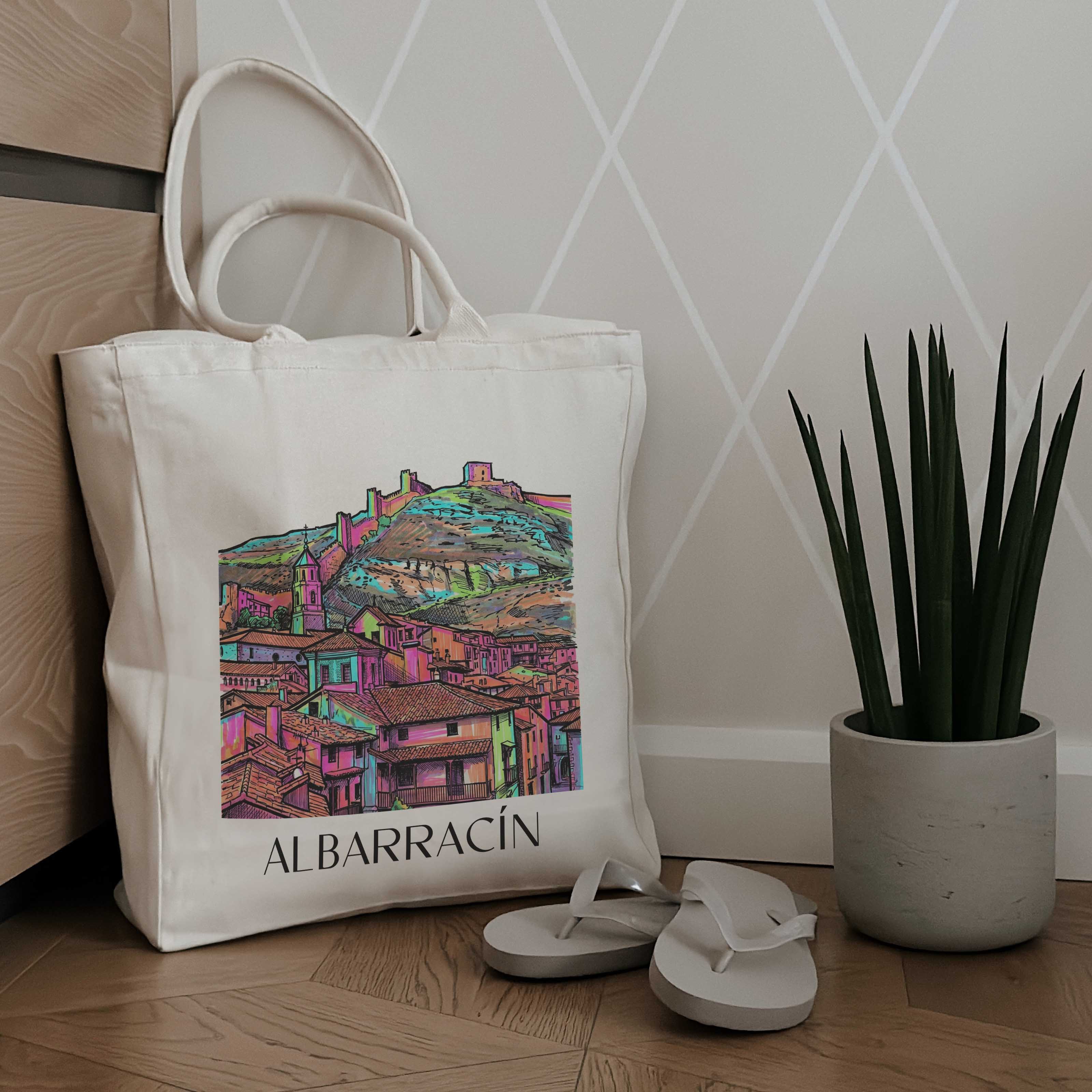 albarracín-spanien-spanien-einkaufstasche-graffiti