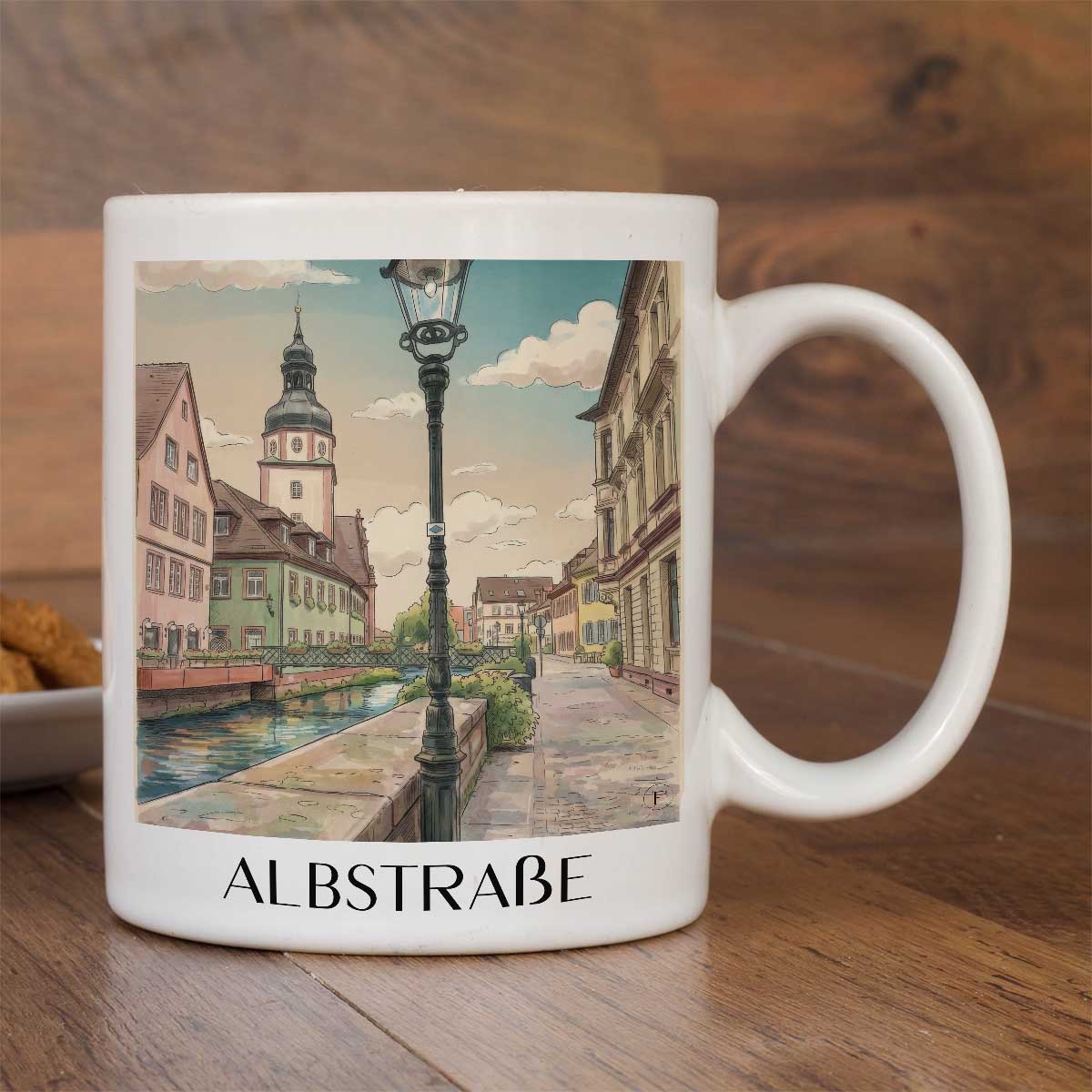 albstraße-ettlingen-deutschland-kaffeebecher-aquarell