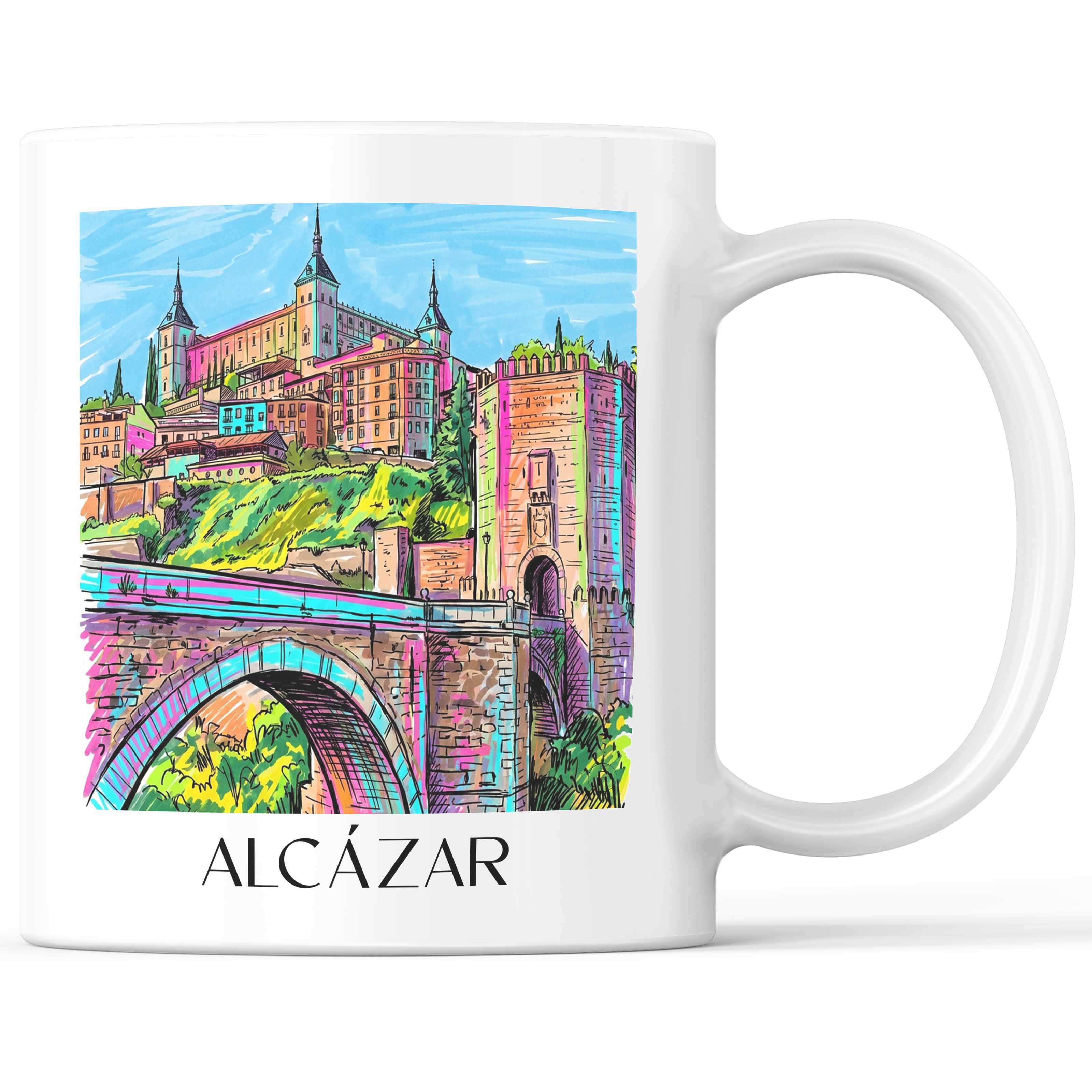 Alcázar Kaffeebecher - Toledo - Spanien Becher - Kaffeetasse im Tag Graffiti Stil - favplace