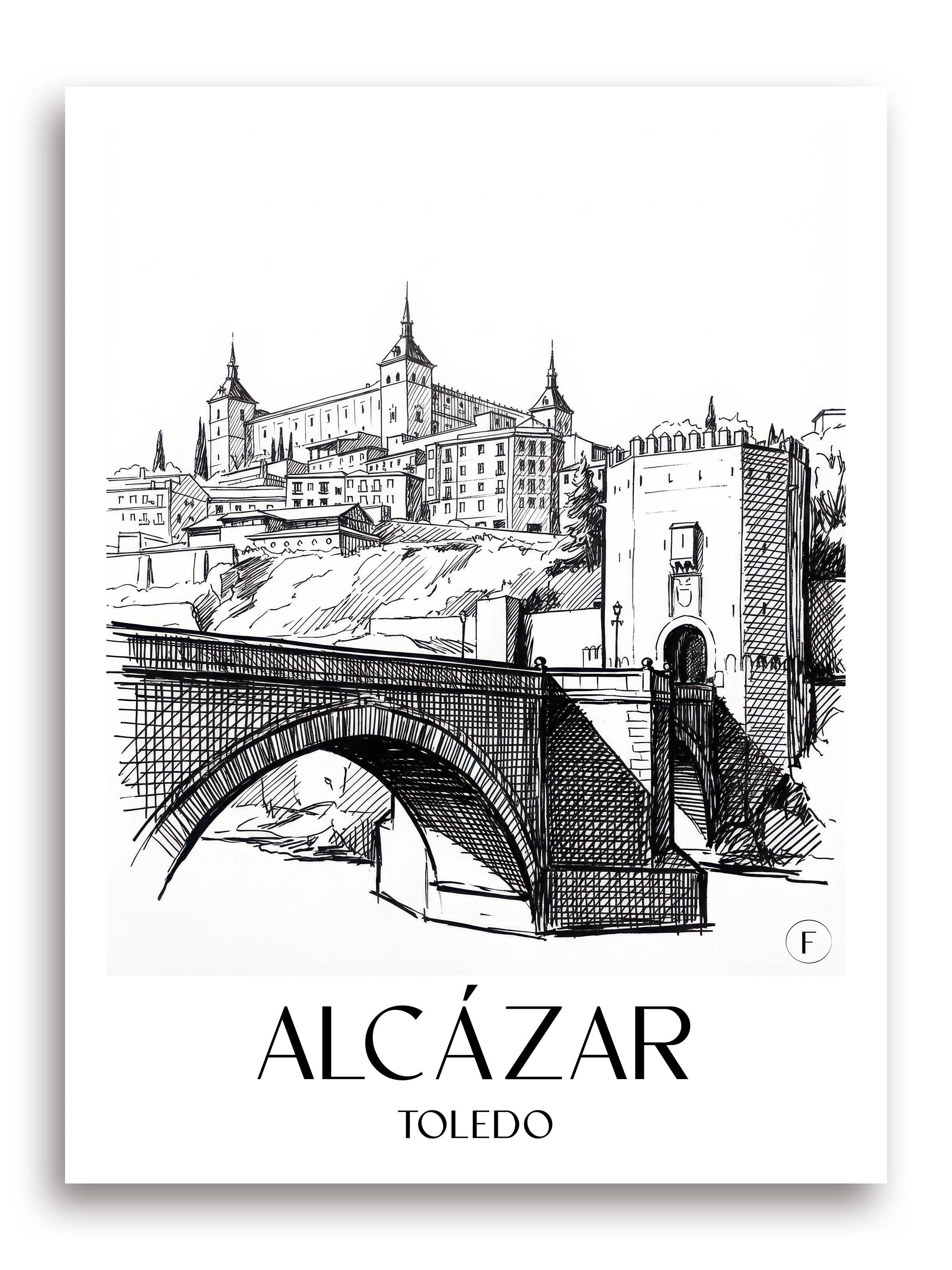 alcázar--toledo-spanien-poster-skizze