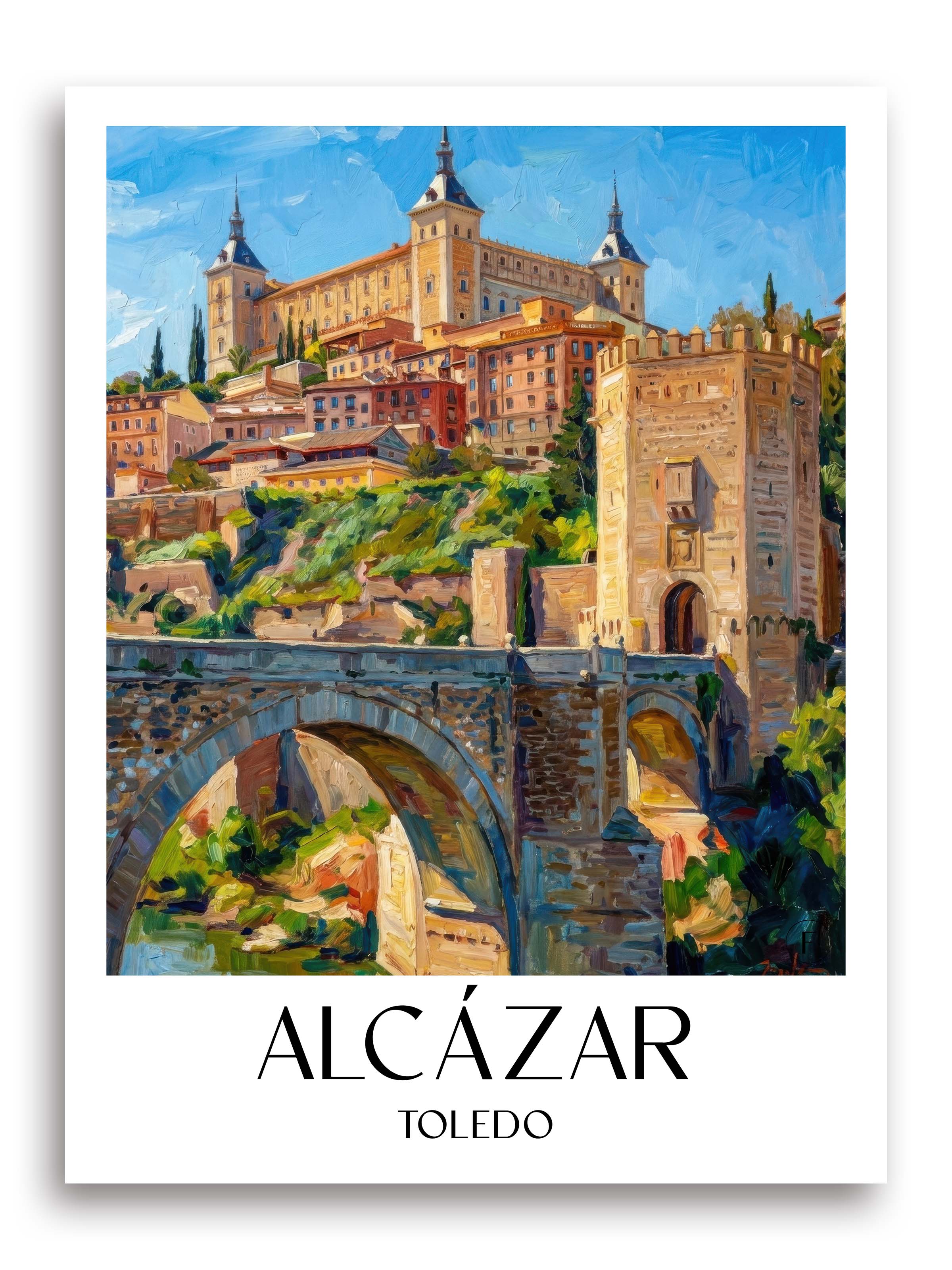 Alcázar Poster - Toledo - Spanien Kunstdruck - Ölgemälde von A4 bis A1 - favplace