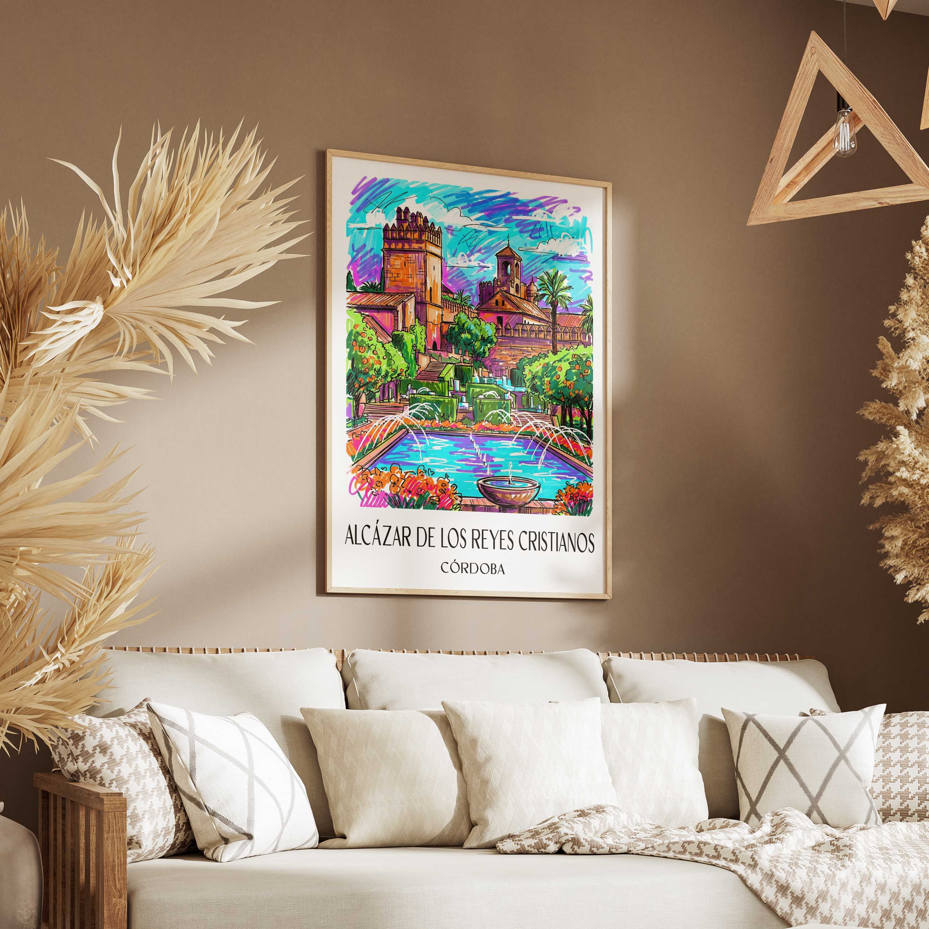 alcázar-de-los-reyes-cristianos-córdoba-spanien-poster-graffiti