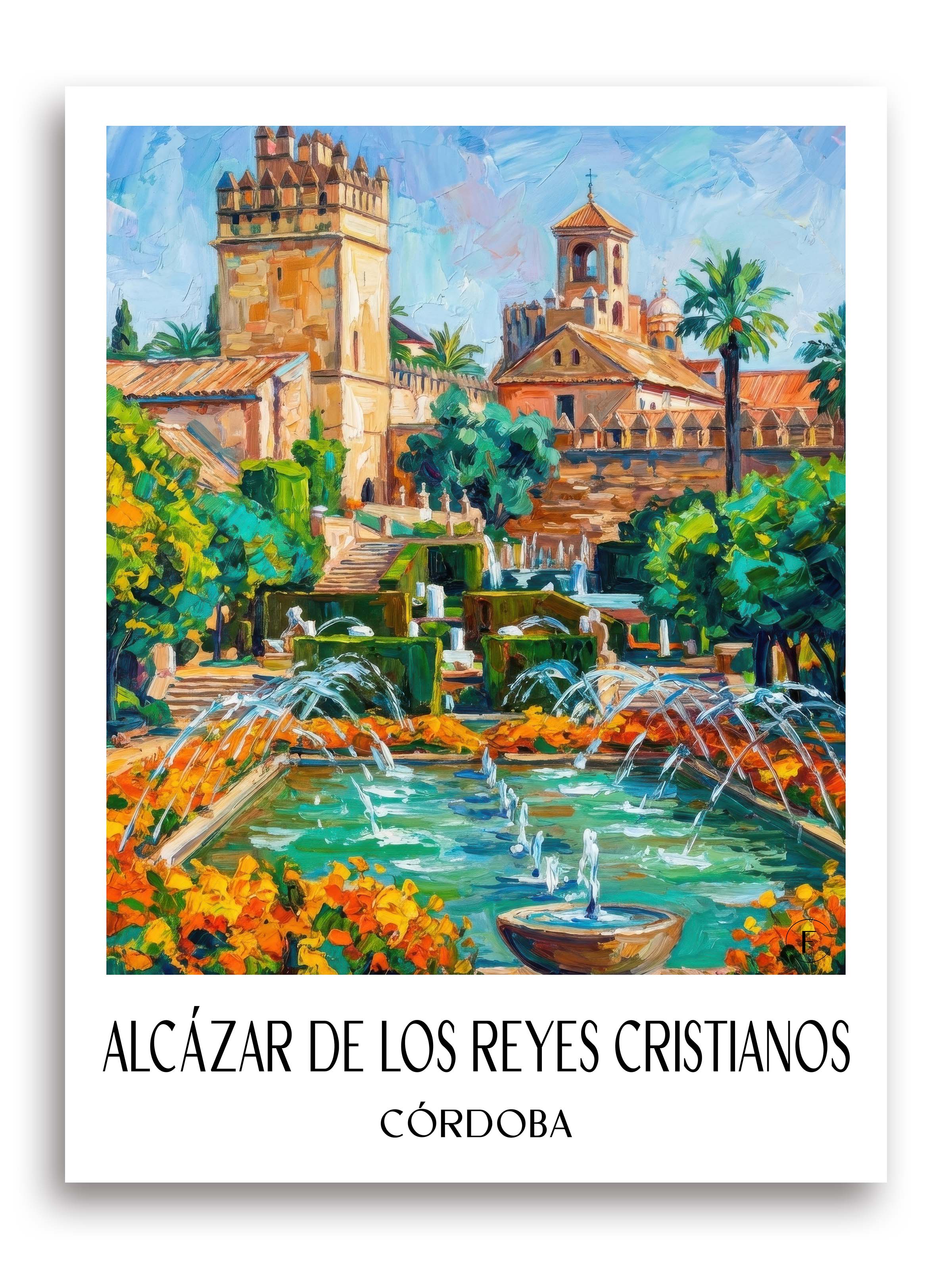 alcázar-de-los-reyes-cristianos-córdoba-spanien-poster-oil-painting-oelgemaelde