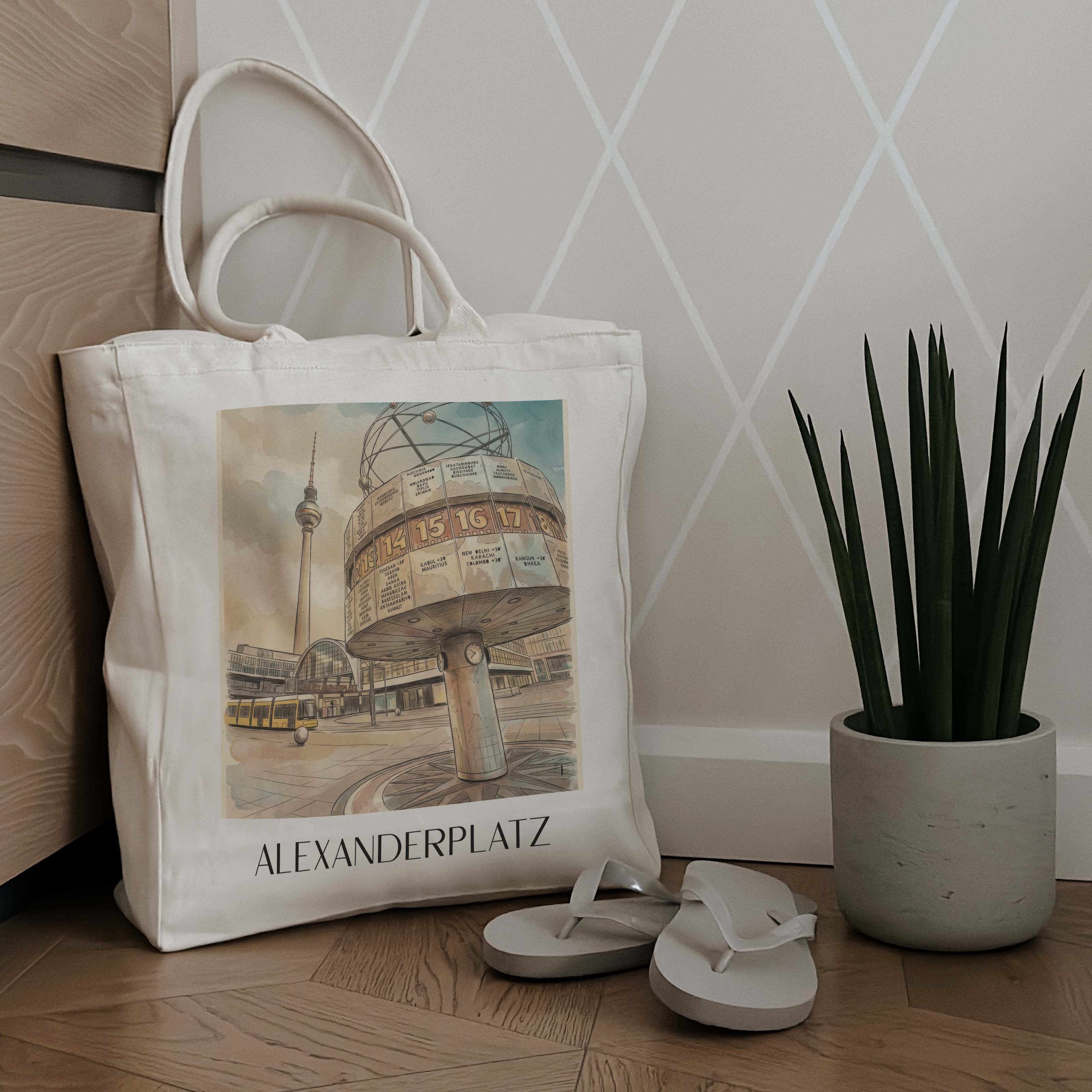 alexanderplatz-berlin-deutschland-einkaufstasche-aquarell