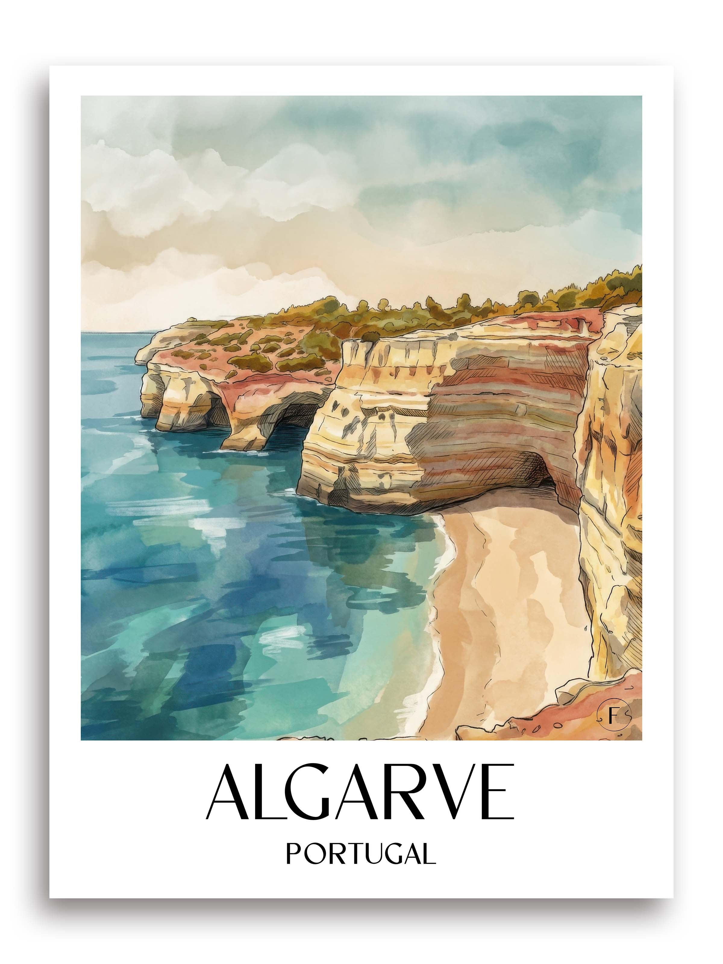 algarve-portugal-poster-aquarell