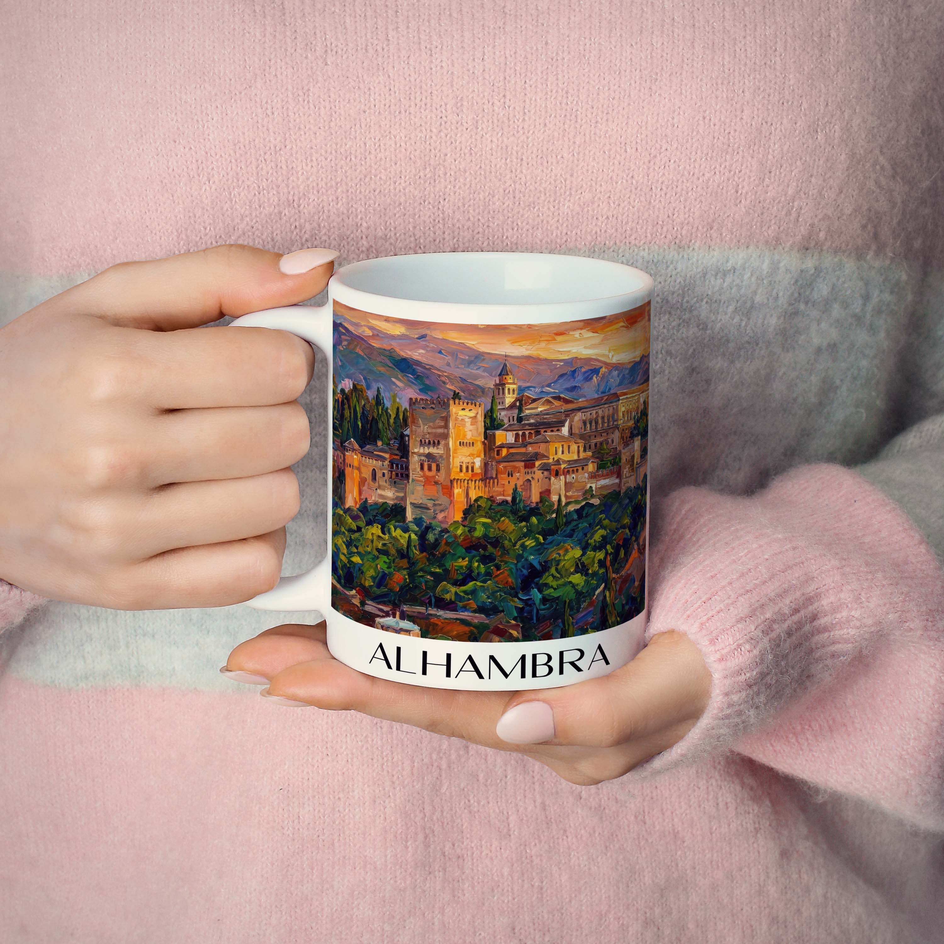 alhambra-granada-spanien-kaffeebecher-oil-painting-oelgemaelde