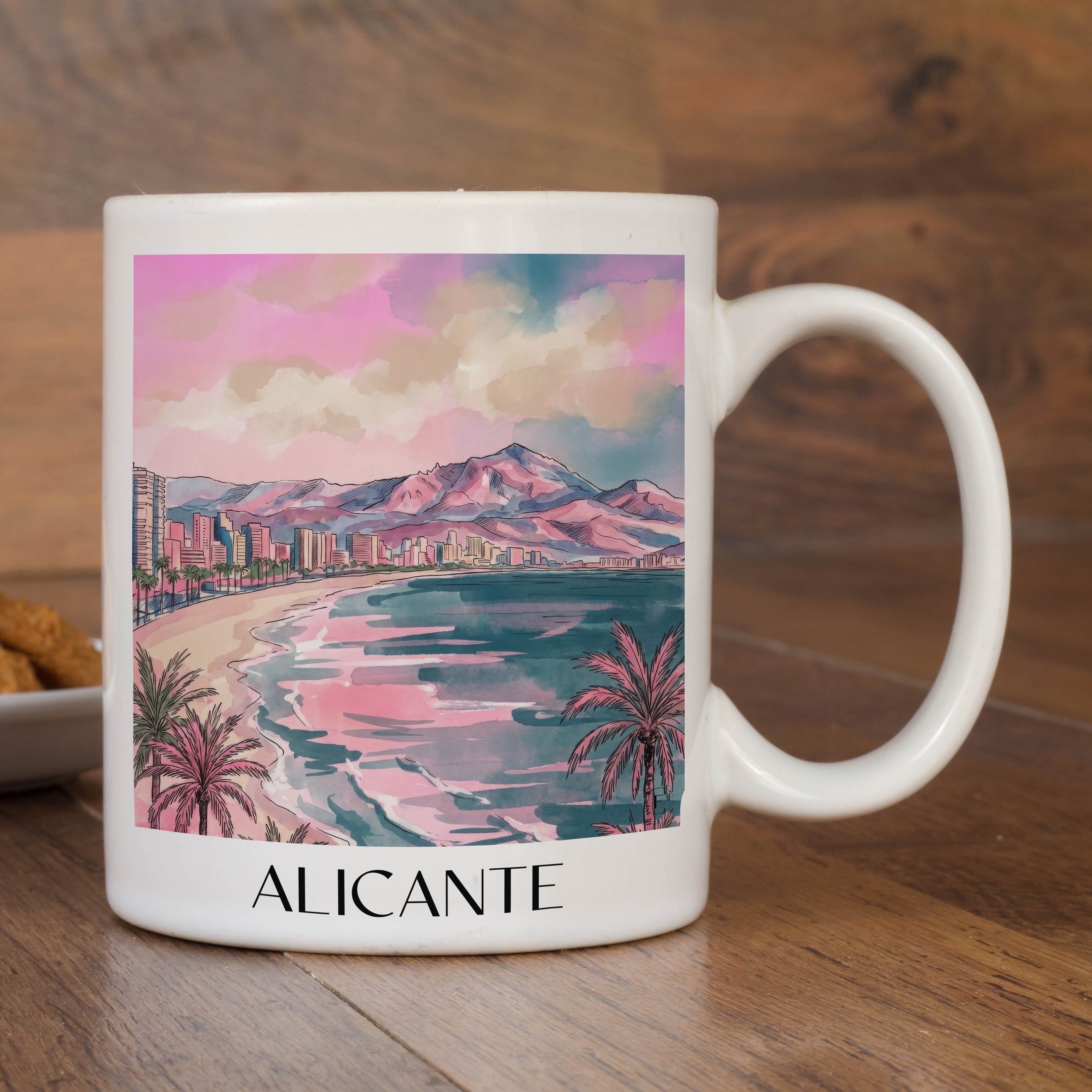 alicante-spanien-spanien-kaffeebecher-aquarell-pink-rosa