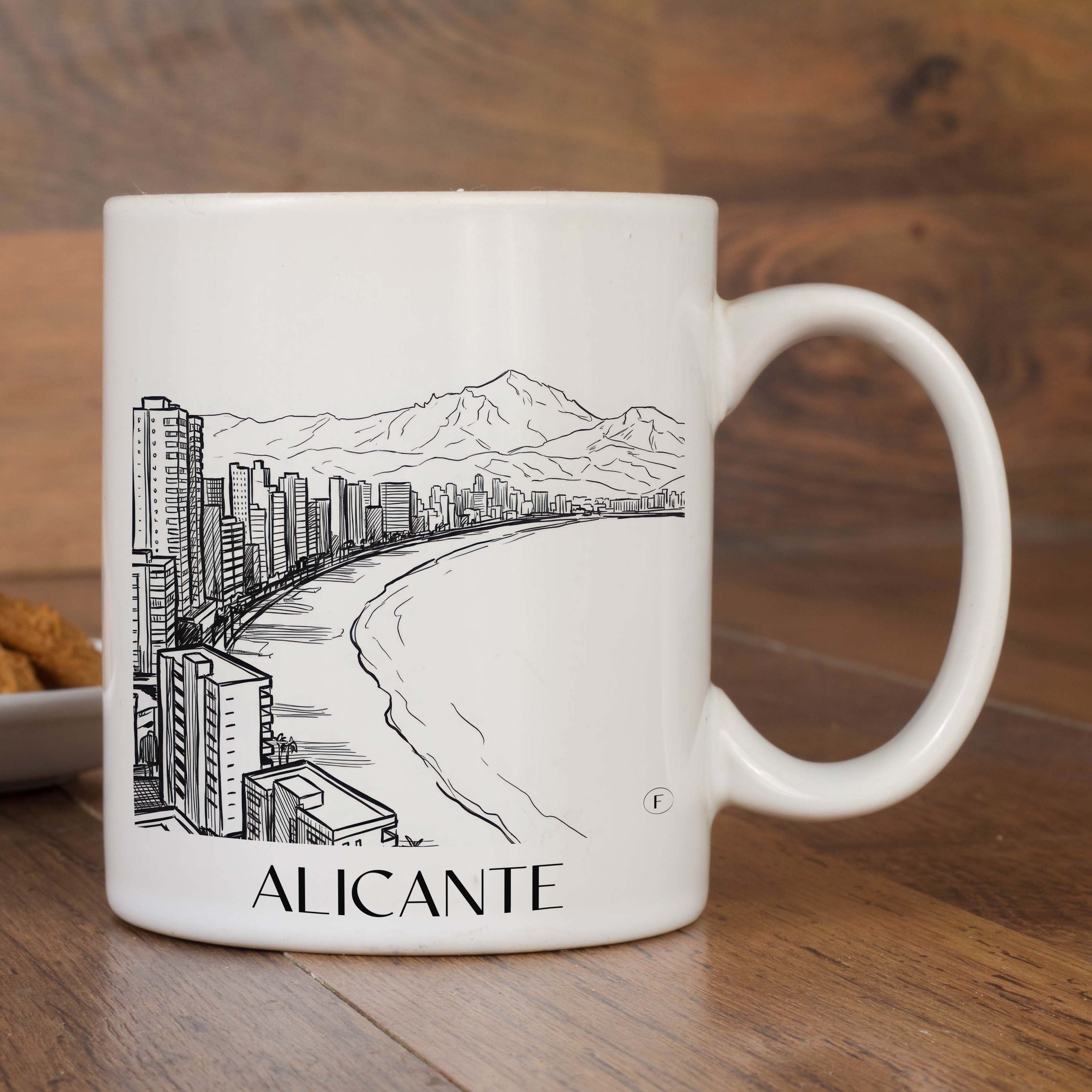 alicante-spanien-spanien-kaffeebecher-skizze
