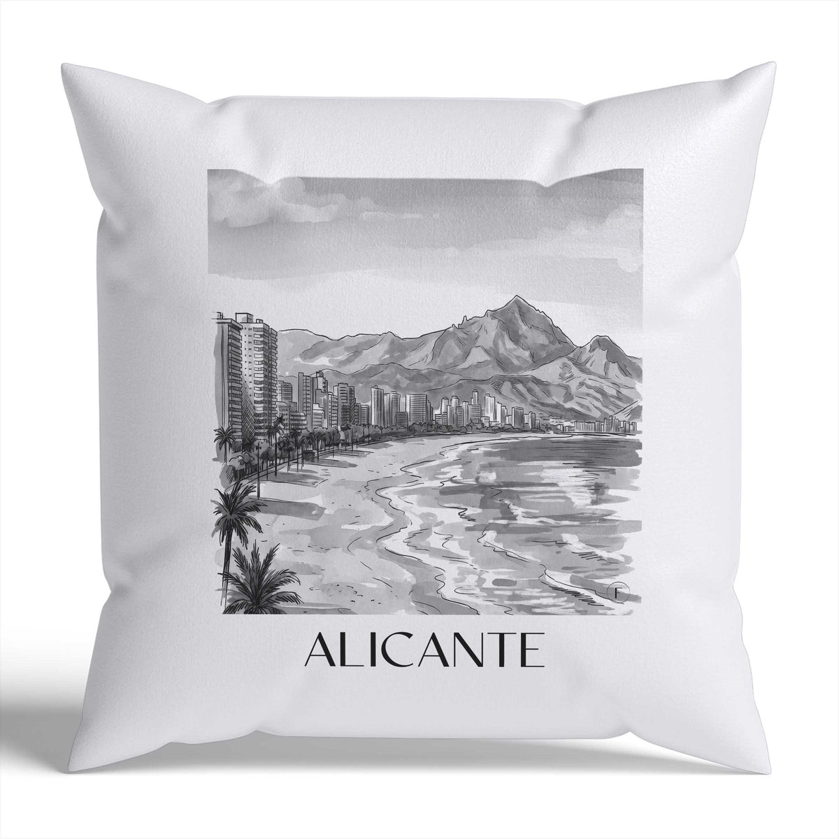 alicante-spanien-spanien-kissenbezug-aquarell-schwarz-weiss