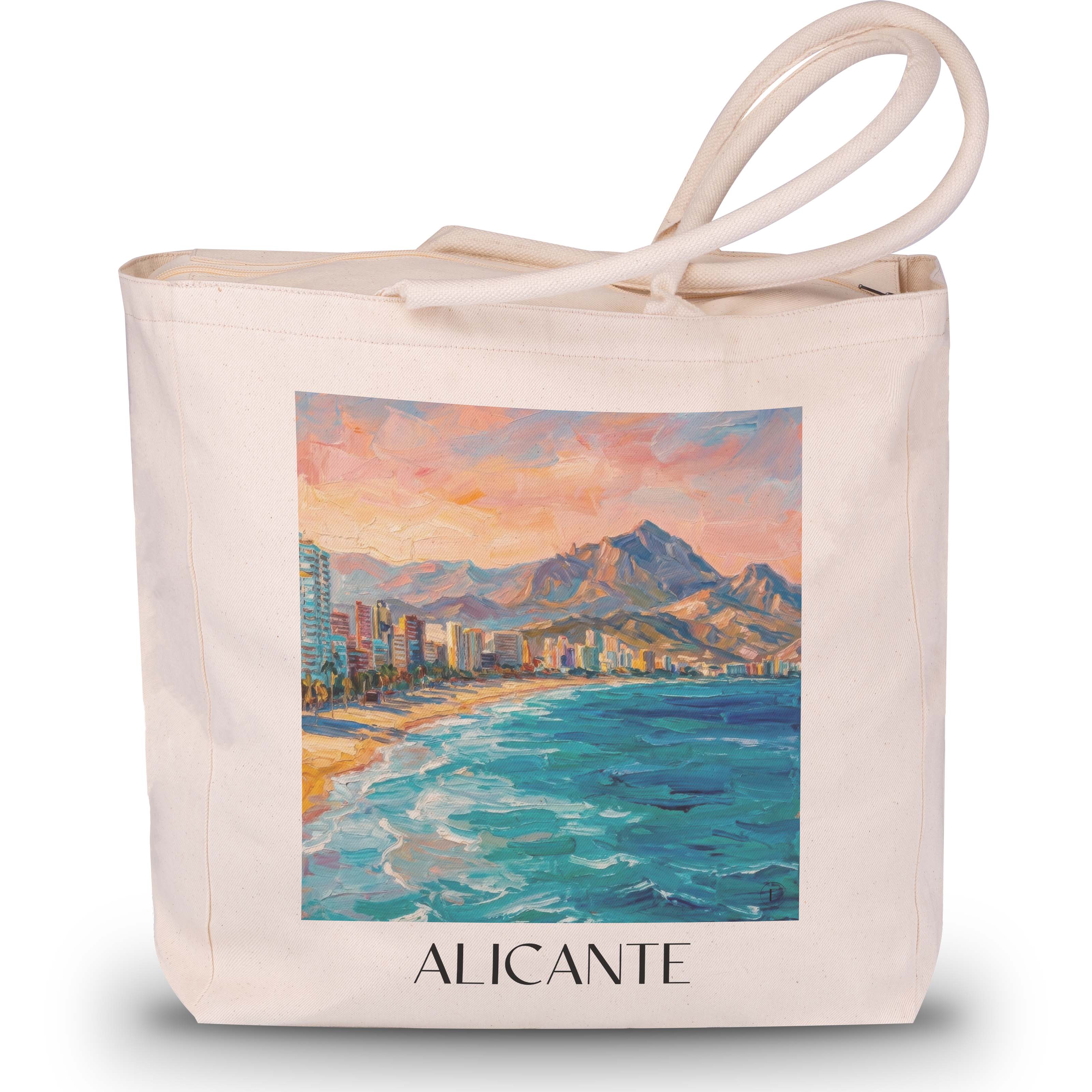 alicante-spanien-spanien-einkaufstasche-oil-painting-oelgemaelde