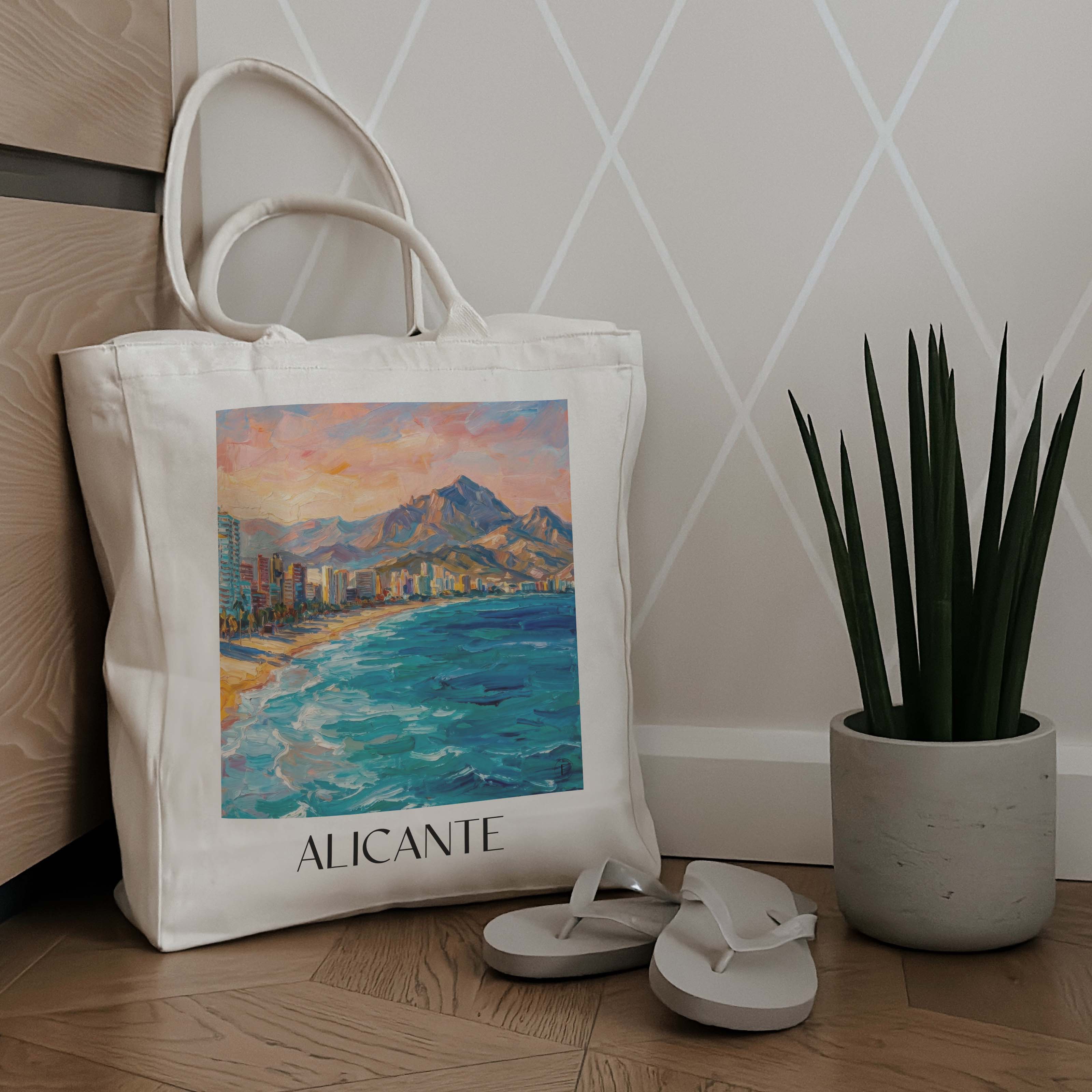 alicante-spanien-spanien-einkaufstasche-oil-painting-oelgemaelde