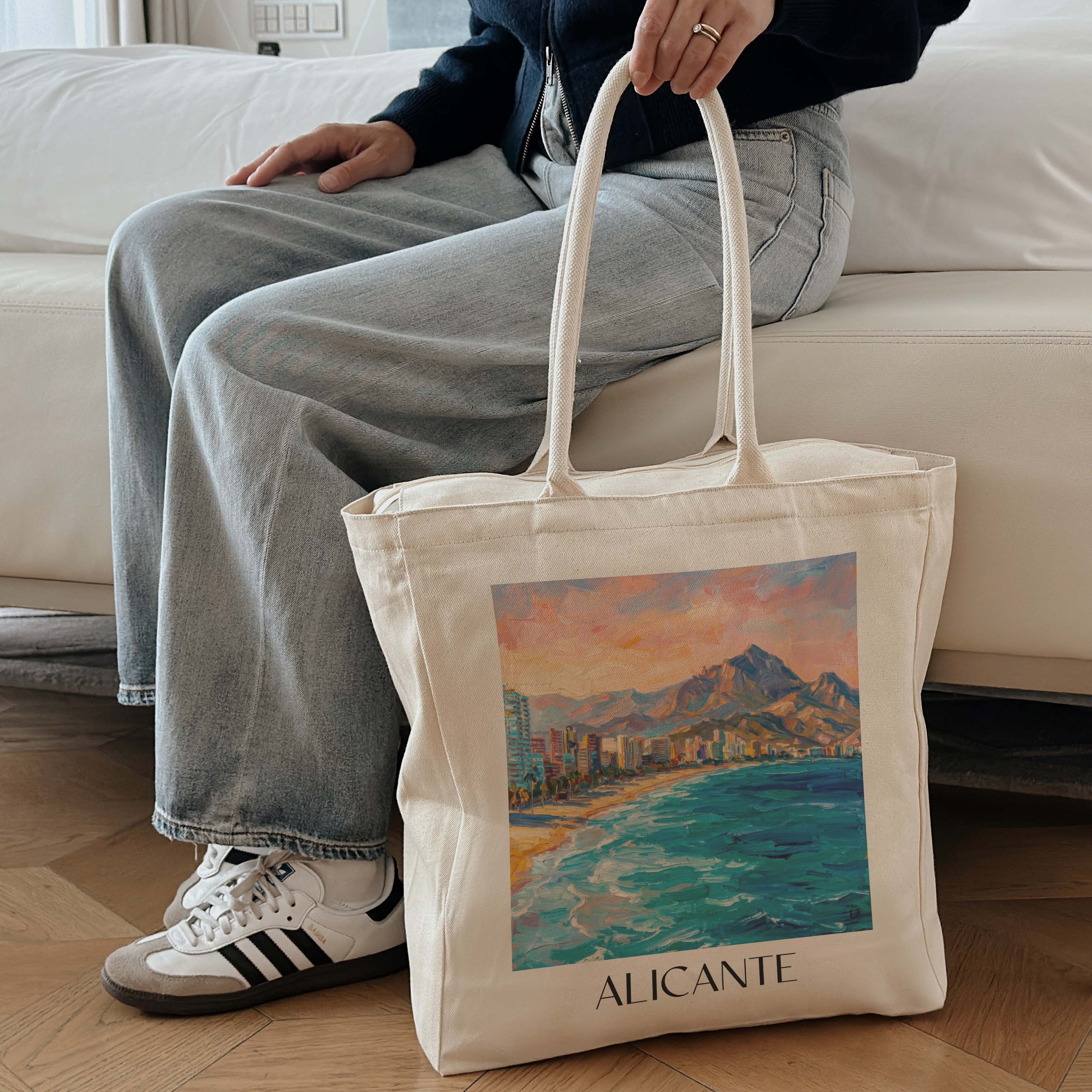 alicante-spanien-spanien-einkaufstasche-oil-painting-oelgemaelde