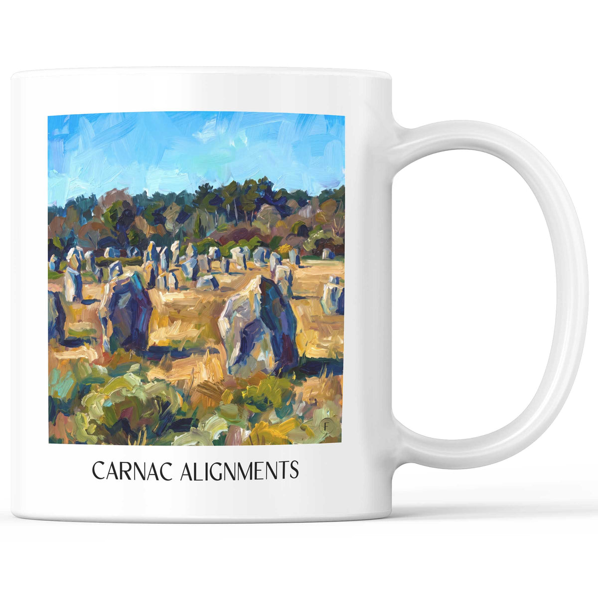 Alignements de Carnac Kaffeebecher - Golfe du Morbihan - Frankreich Becher - Kaffeetasse im Ölgemälde Stil - favplace