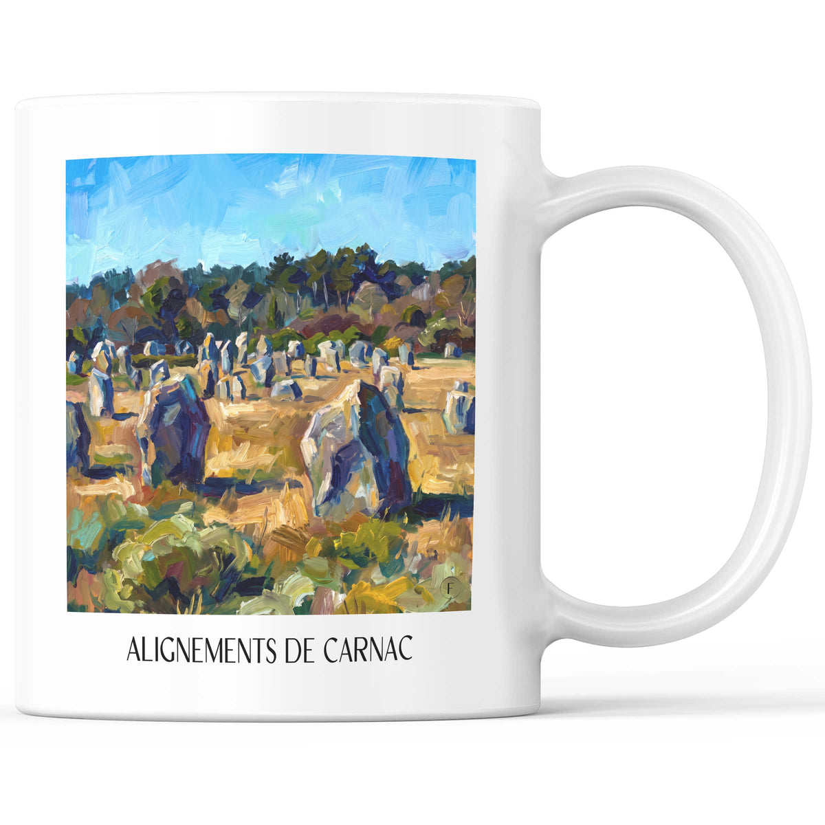 Alignements de Carnac Kaffeebecher - Golfe du Morbihan - Frankreich Becher - Kaffeetasse im Ölgemälde Stil - favplace