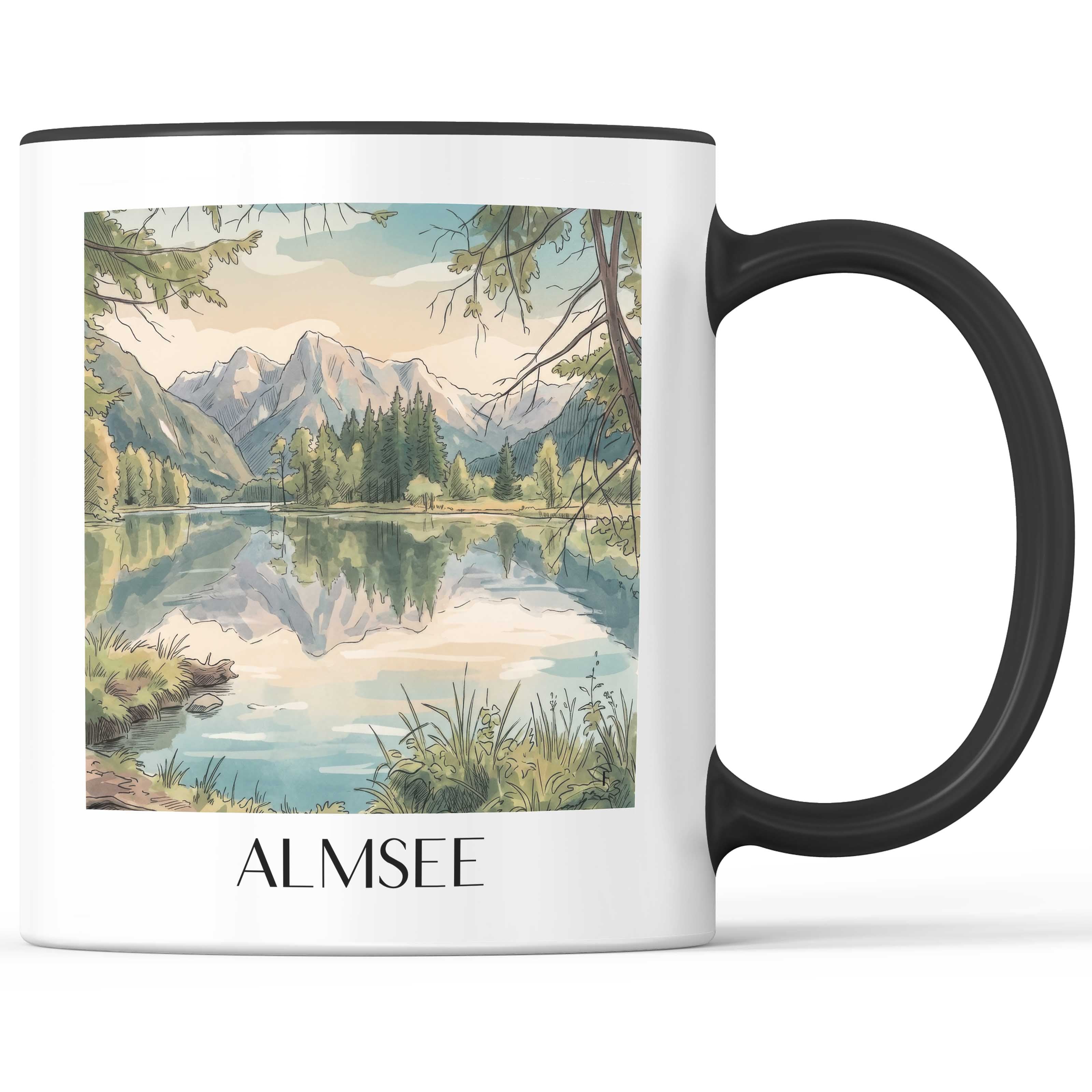 almsee-österreich-österreich-kaffeebecher-aquarell