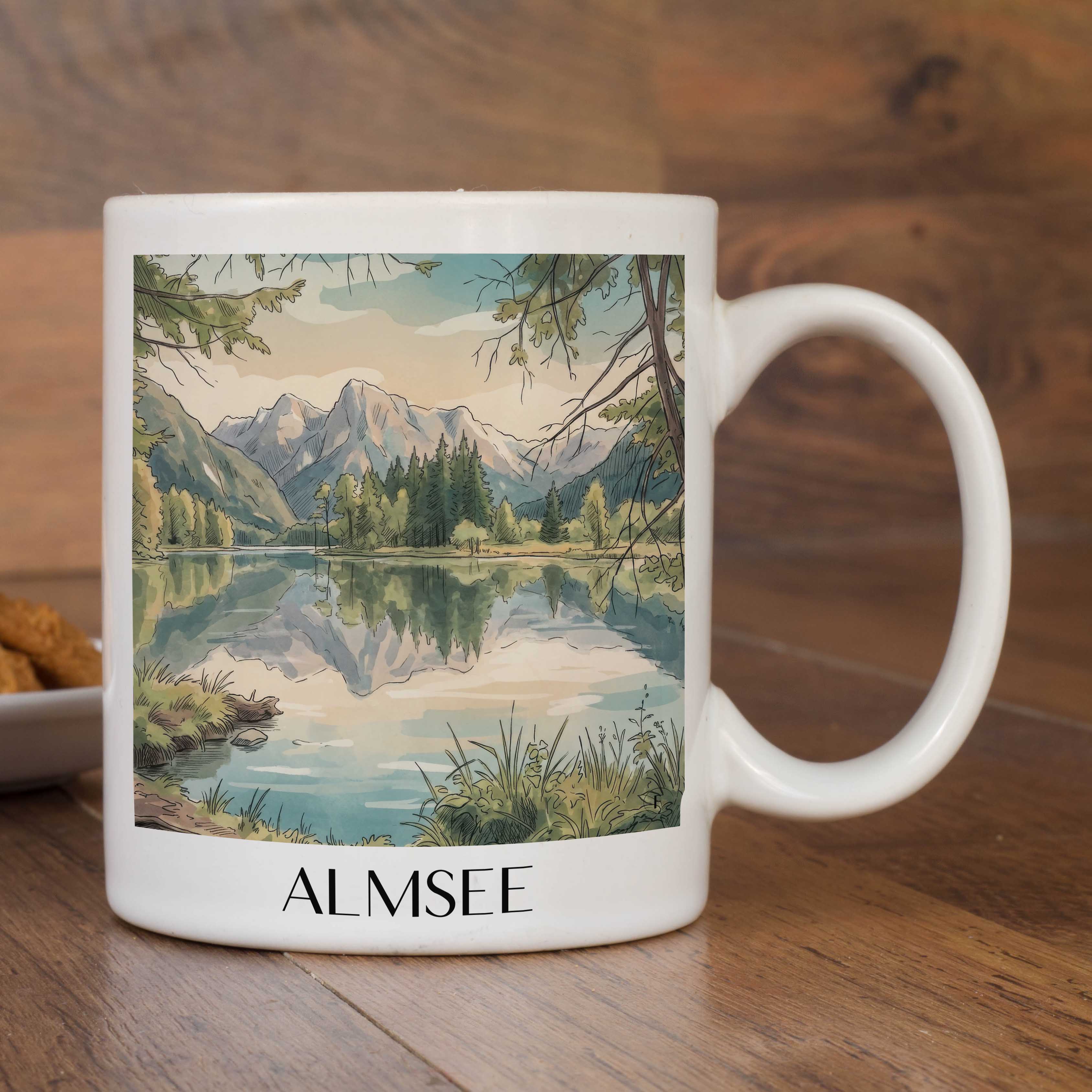 almsee-österreich-österreich-kaffeebecher-aquarell
