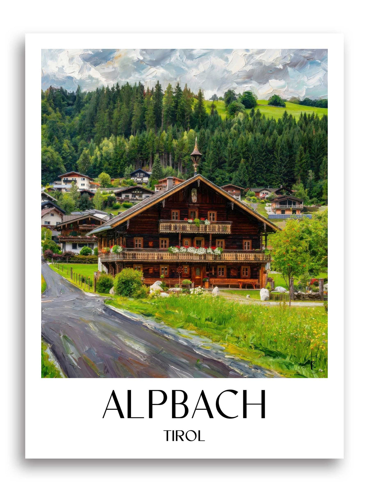 alpbach-tirol-österreich-poster-oil-painting-oelgemaelde