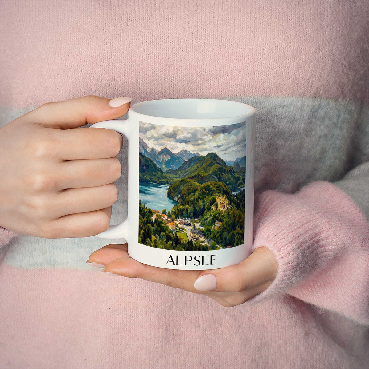 alpsee-ostallgäu-deutschland-kaffeebecher-oil-painting-oelgemaelde