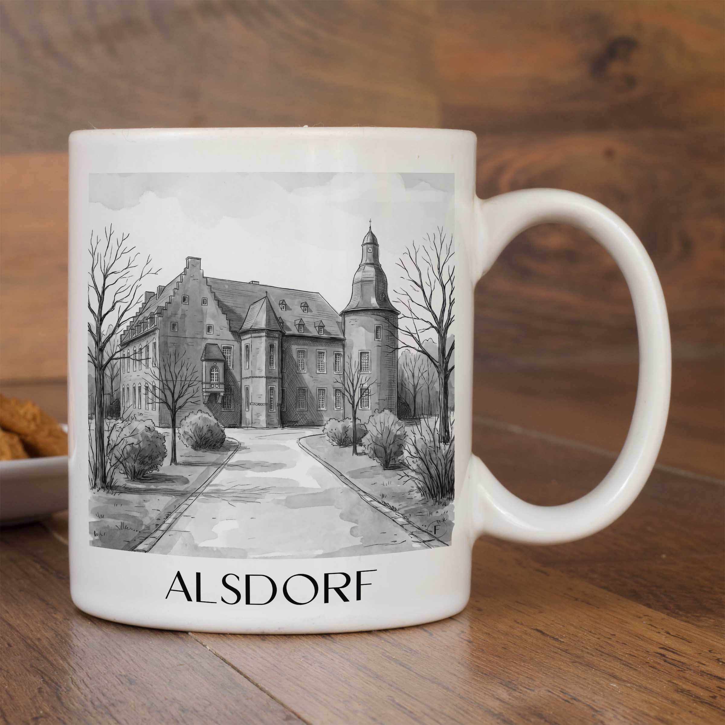 alsdorf-rheinland-deutschland-kaffeebecher-aquarell-schwarz-weiss