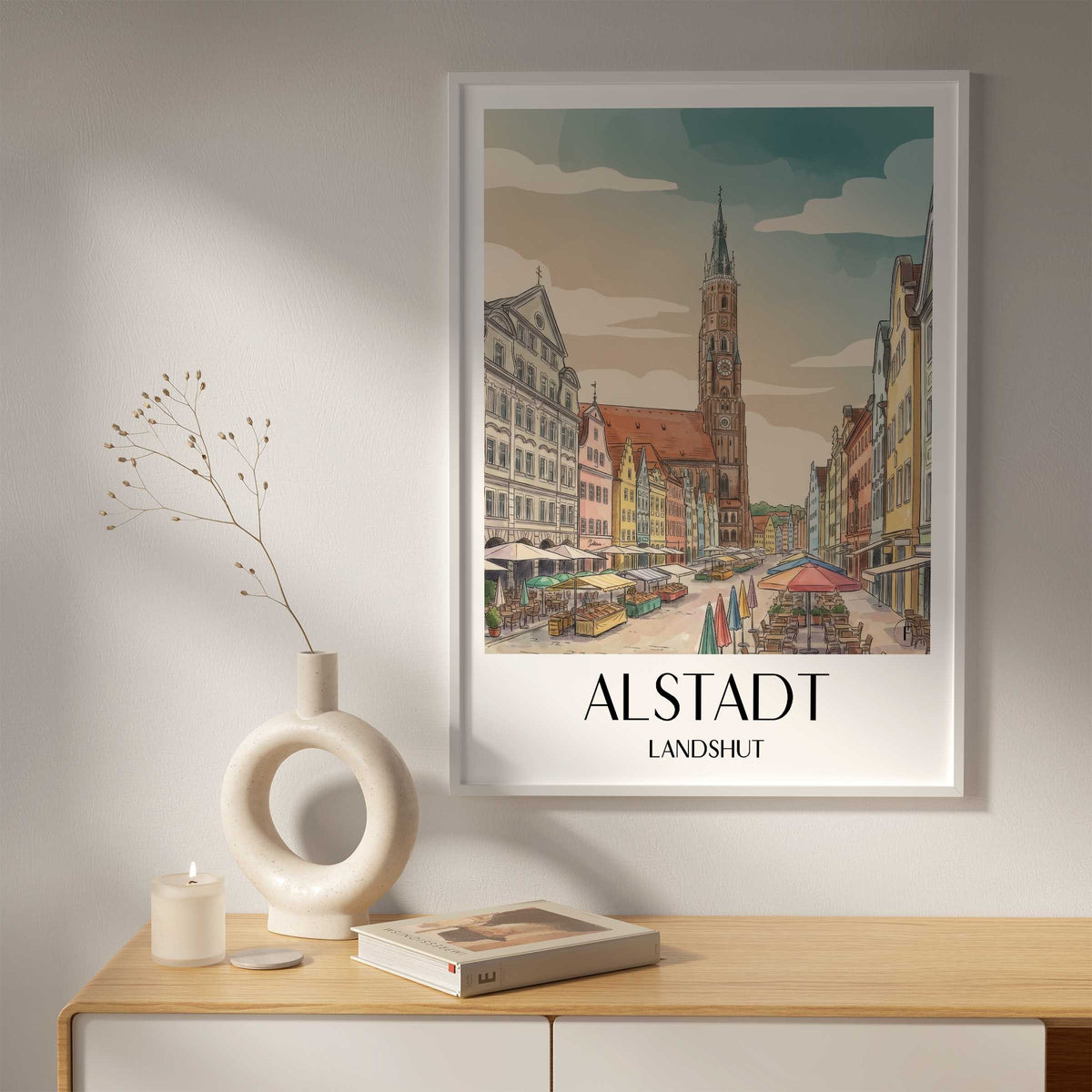 alstadt-landshut-deutschland-poster-aquarell