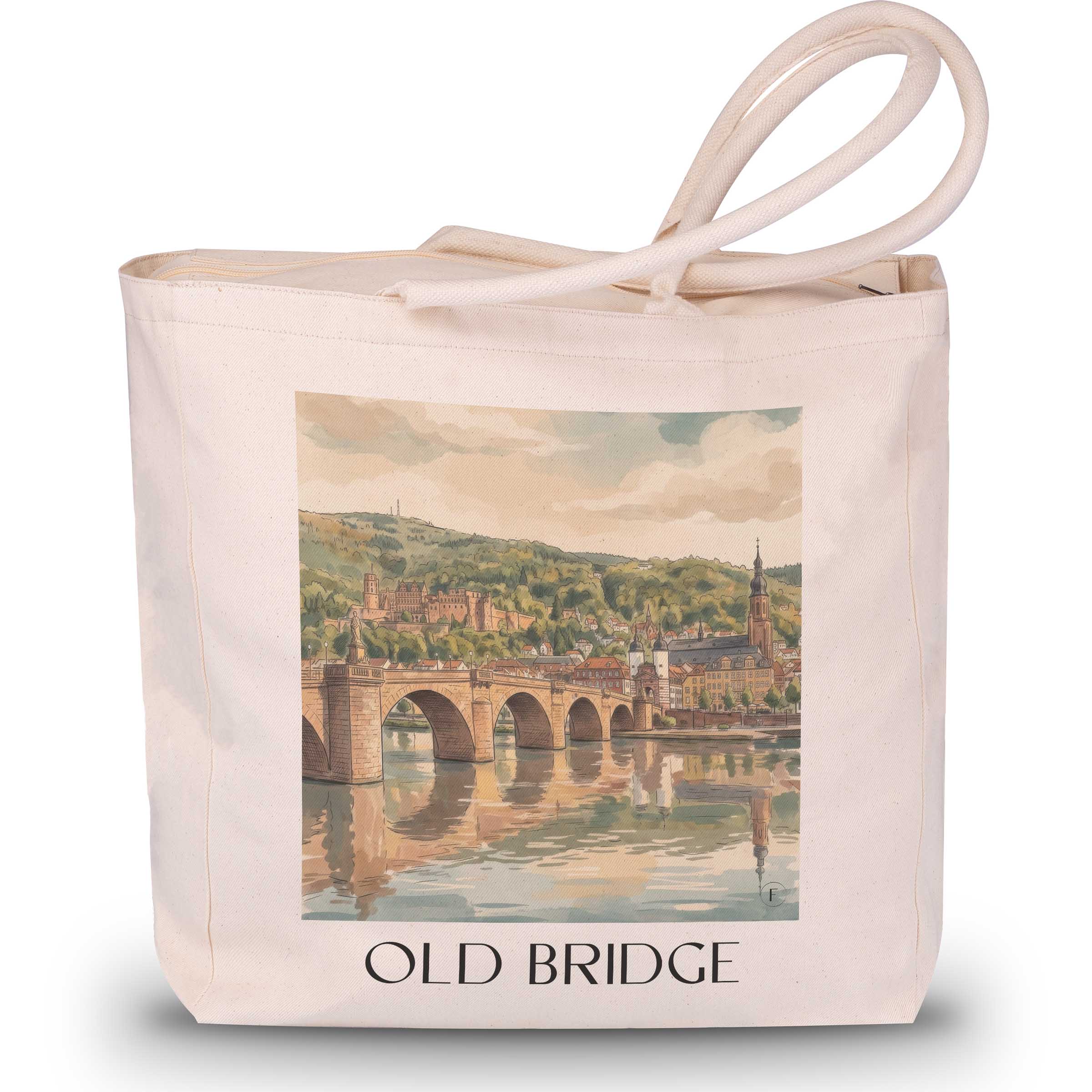 Alte Brücke Shopping Tasche - Heidelberg - Deutschland Tote Bag - Einkaufstasche im Aquarell Stil - favplace