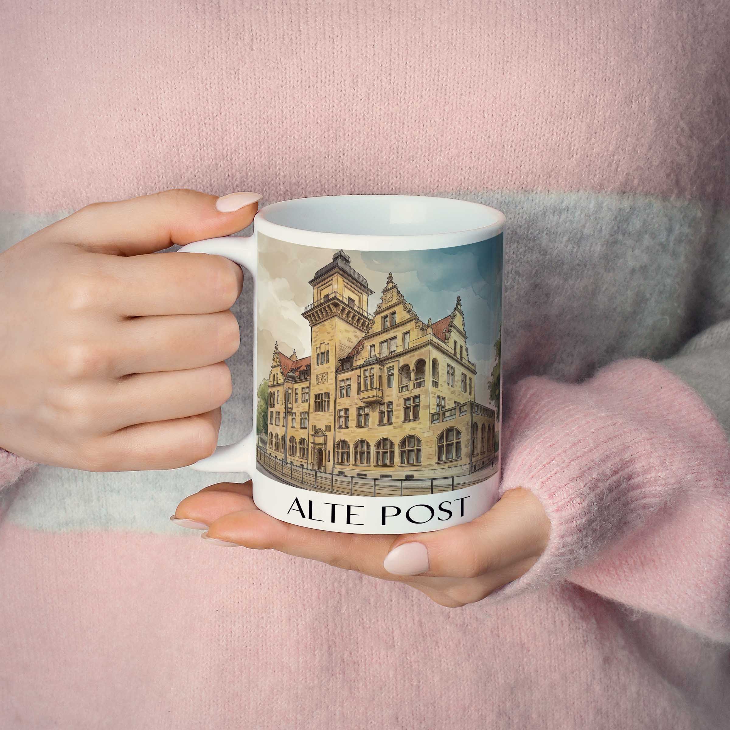 alte-post-heilbronn-deutschland-kaffeebecher-aquarell
