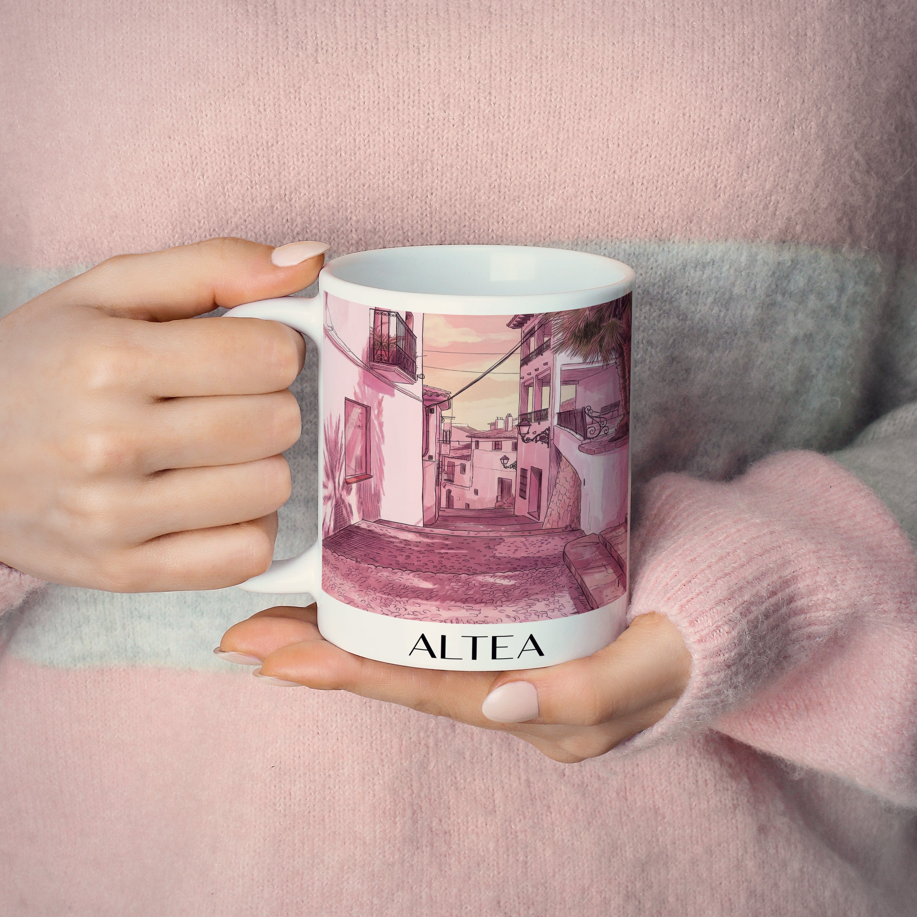 altea-spanien-spanien-kaffeebecher-aquarell-pink-rosa