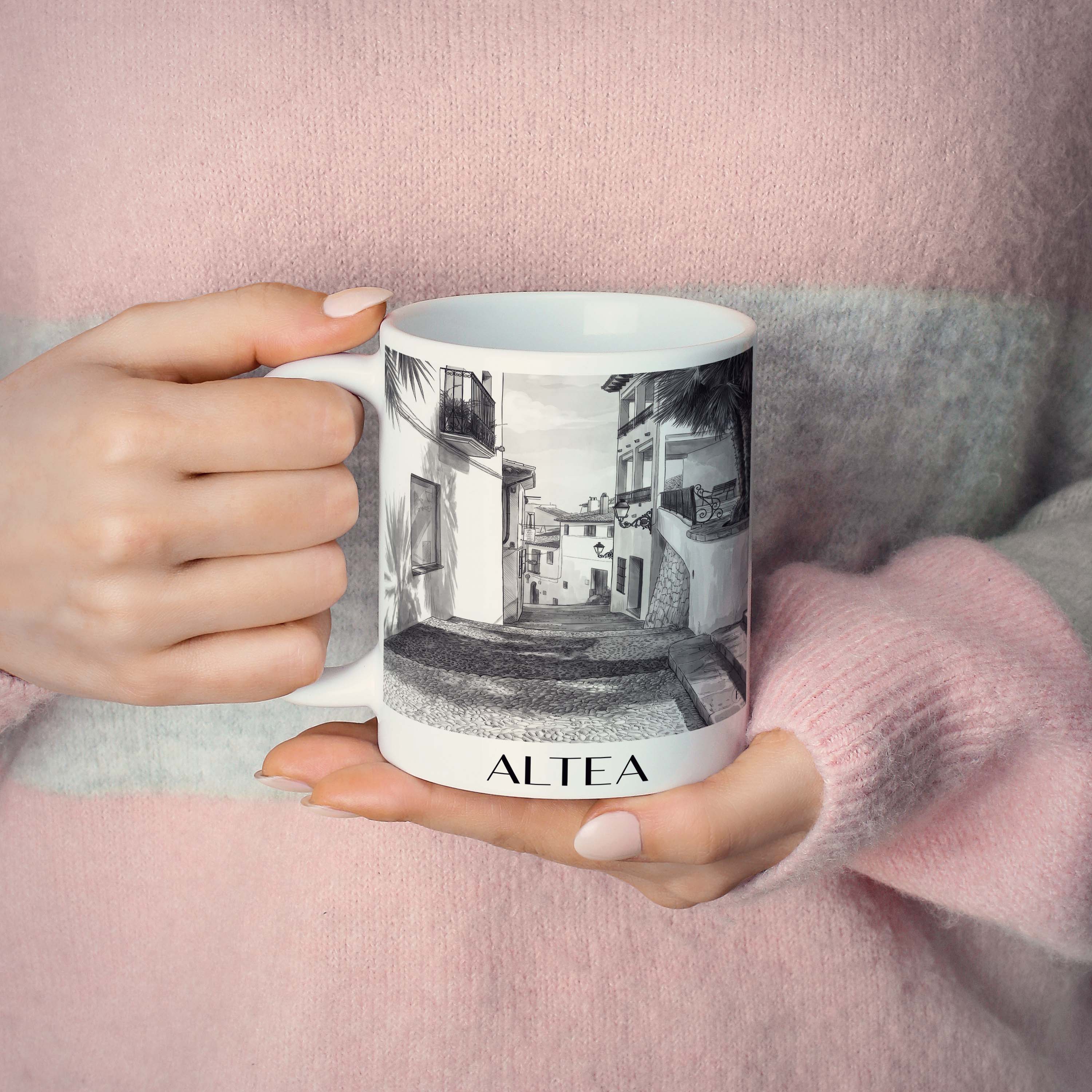 altea-spanien-spanien-kaffeebecher-aquarell-schwarz-weiss