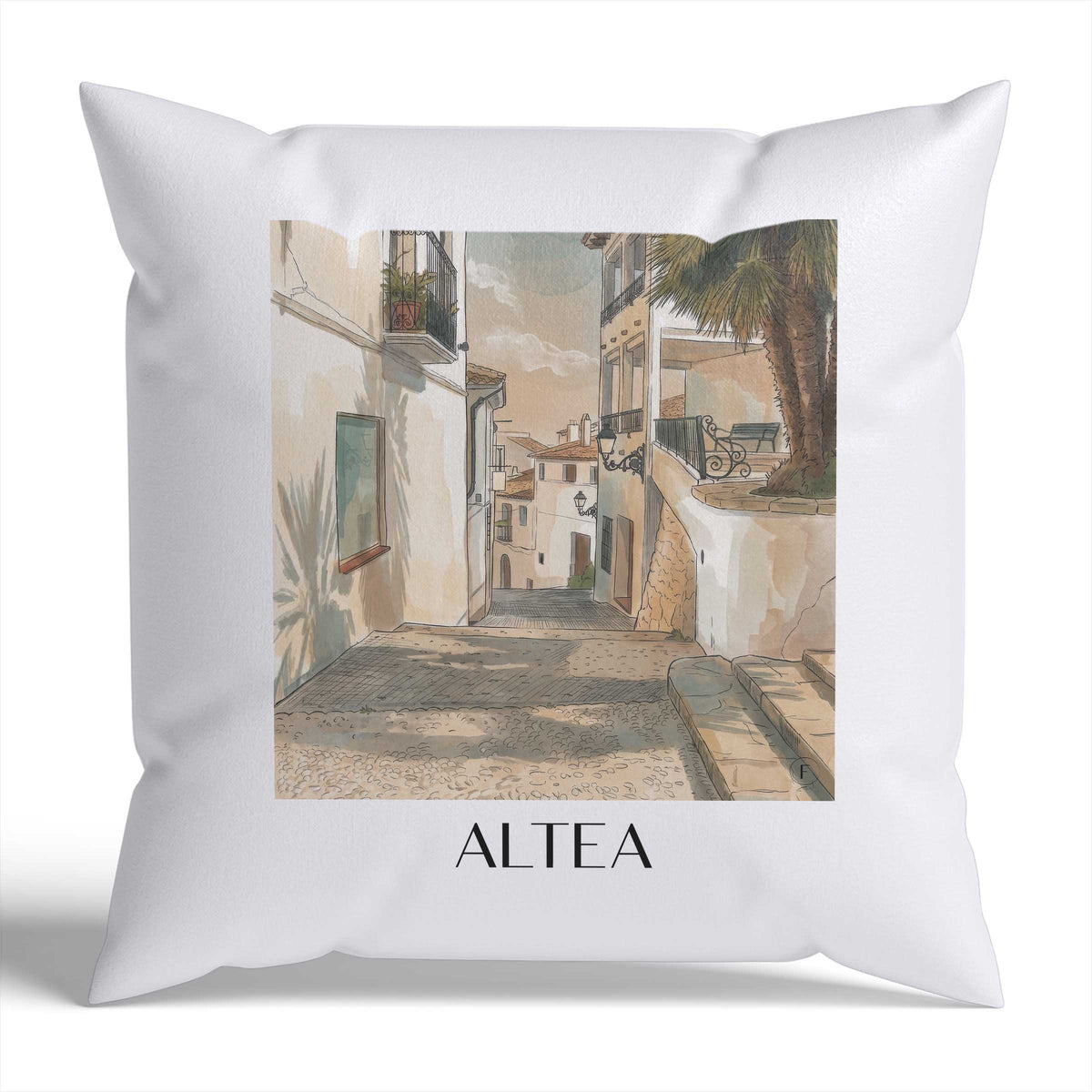 altea-spanien-spanien-kissenbezug-aquarell