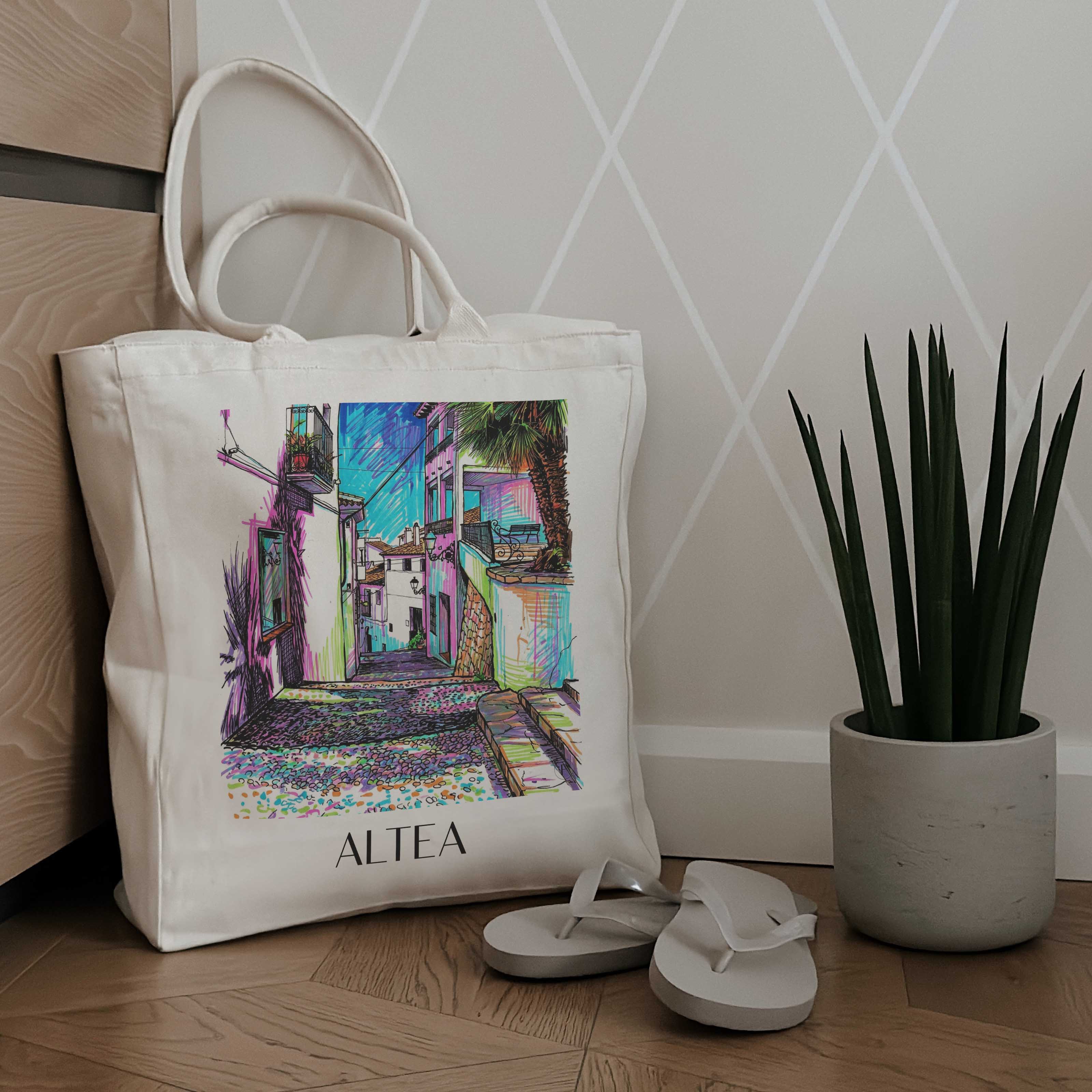 altea-spanien-spanien-einkaufstasche-graffiti