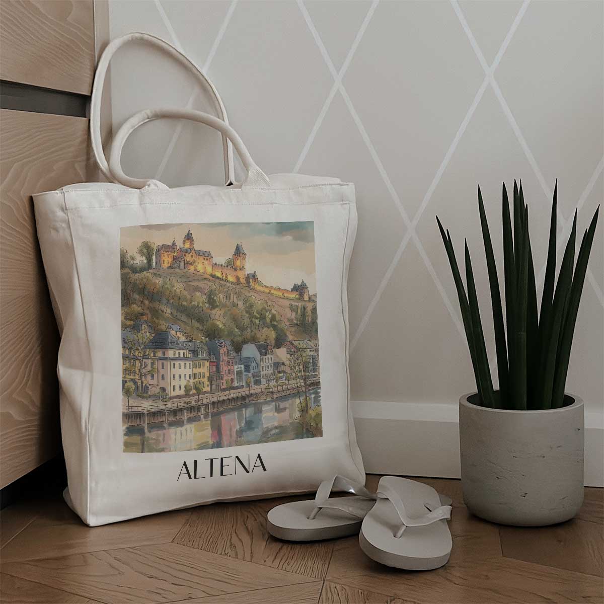 altena-sauerland-deutschland-einkaufstasche-aquarell