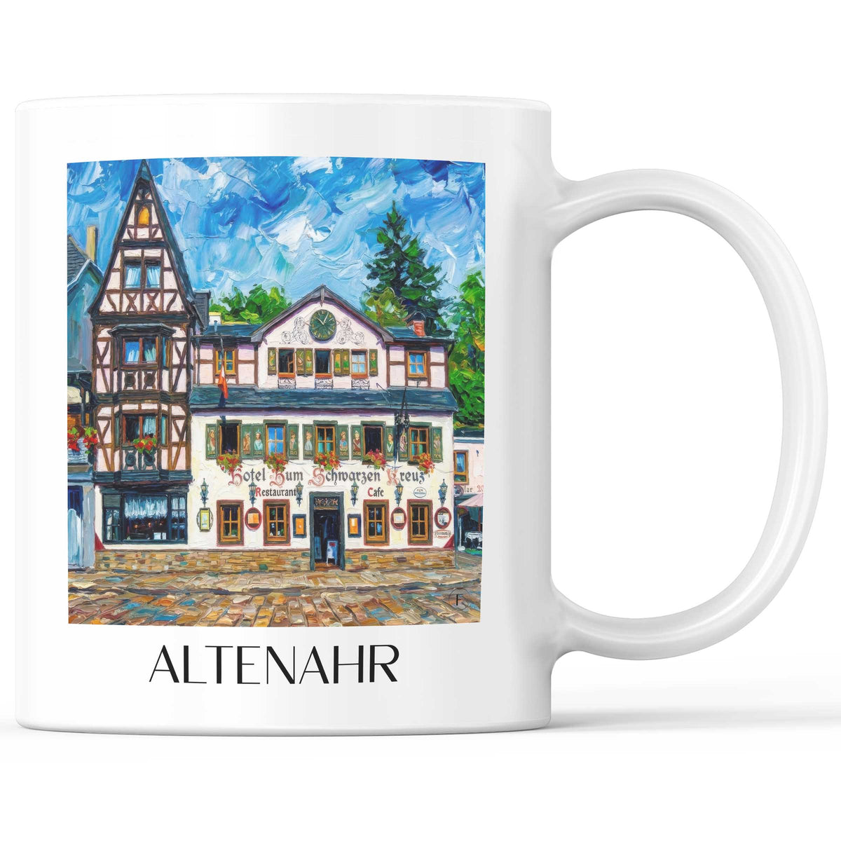 Altenahr Kaffeebecher - Ahrtal - Deutschland Becher - Kaffeetasse im Ölgemälde Stil - favplace