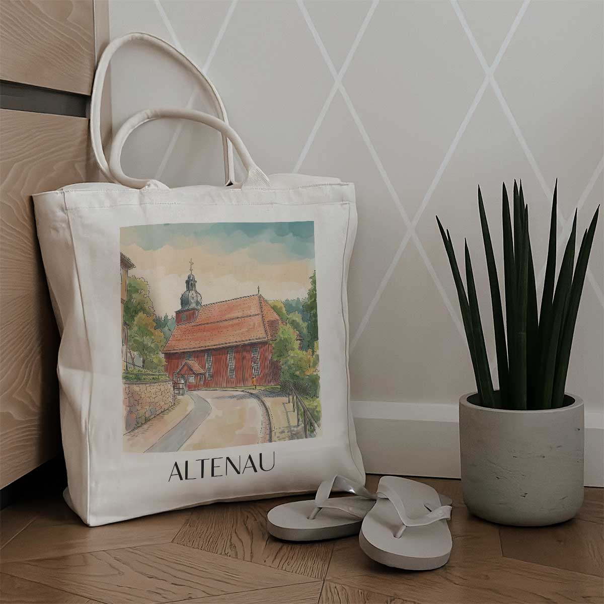 altenau-oberharz-deutschland-einkaufstasche-aquarell