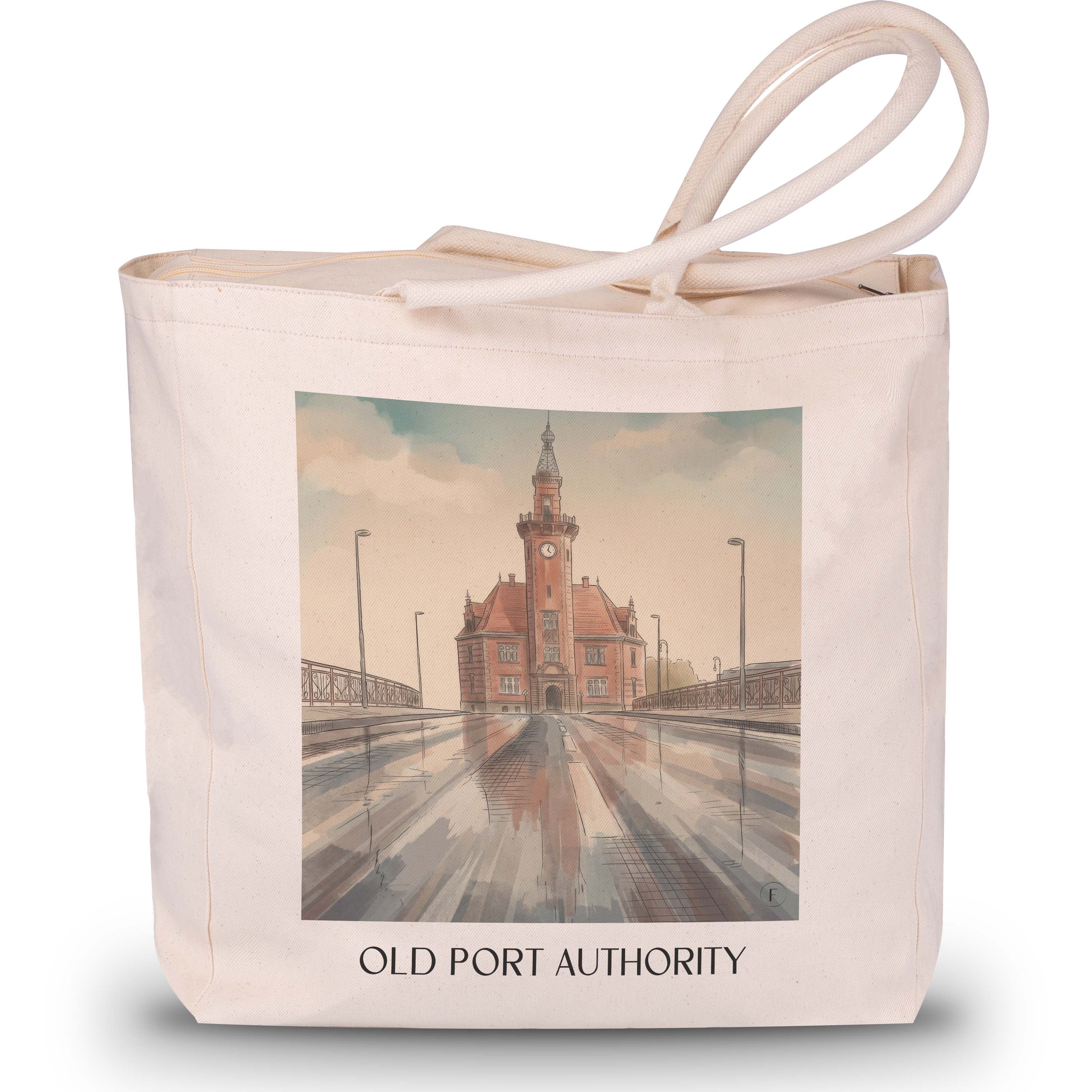 Altes Hafenamt Shopping Tasche - Dortmund - Deutschland Tote Bag - Einkaufstasche im Aquarell Stil - favplace