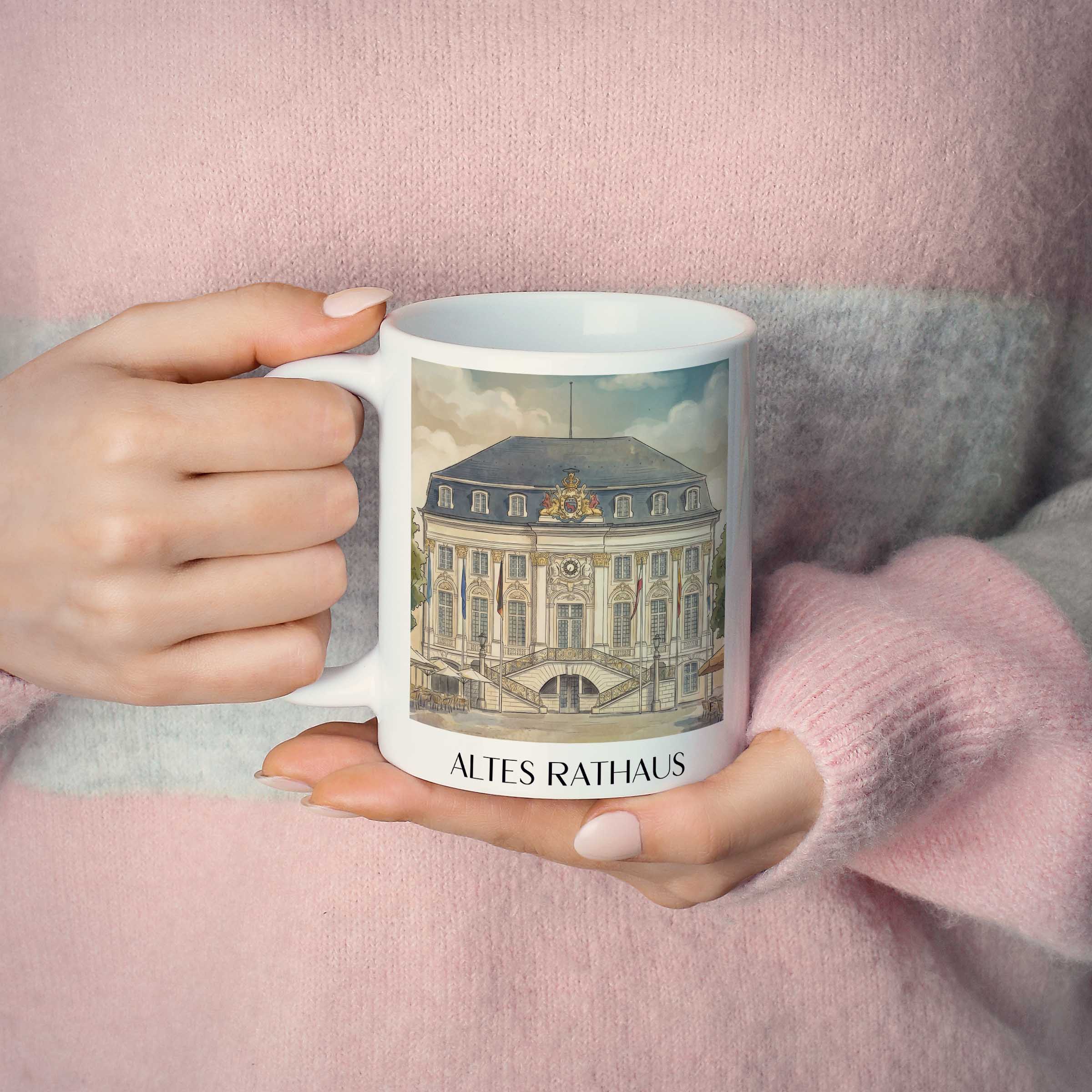 altes-rathaus-bonn-deutschland-kaffeebecher-aquarell